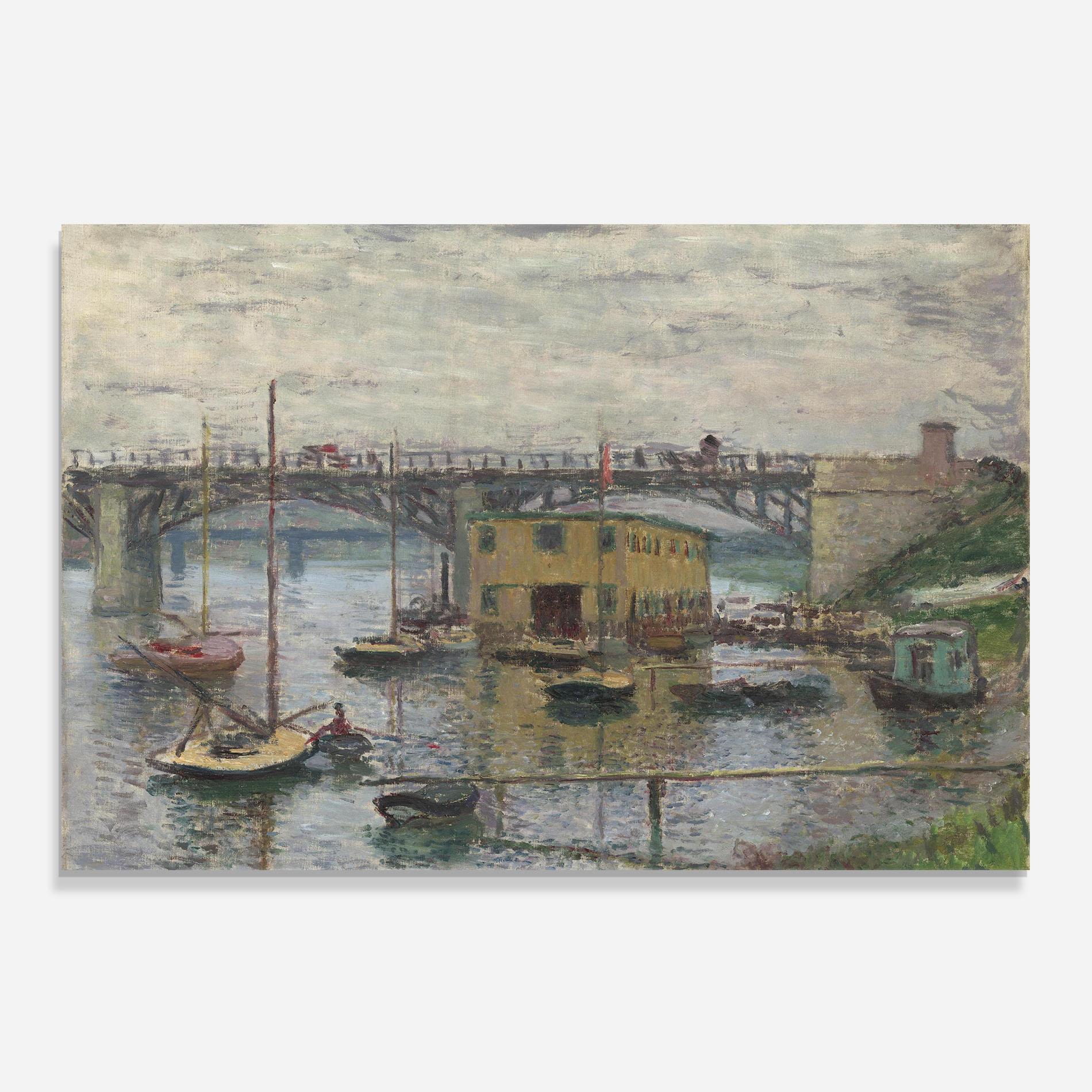 Panou Sticla Bucatarie Bridge At Argenteuil Monet mockup 0