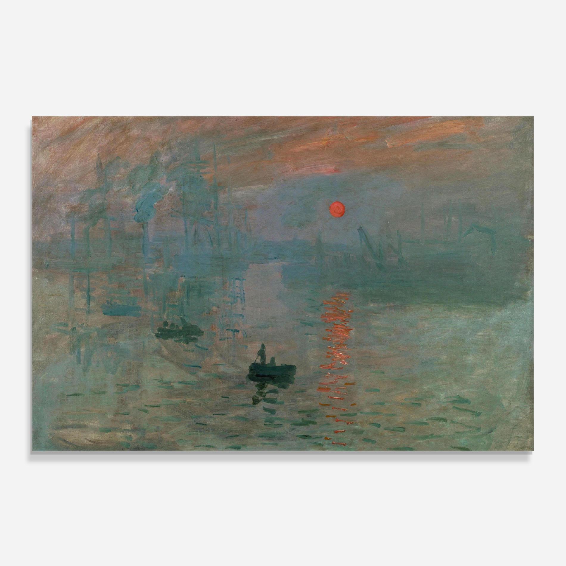 Panou Sticla Bucatarie Monet Sunrise mockup 0