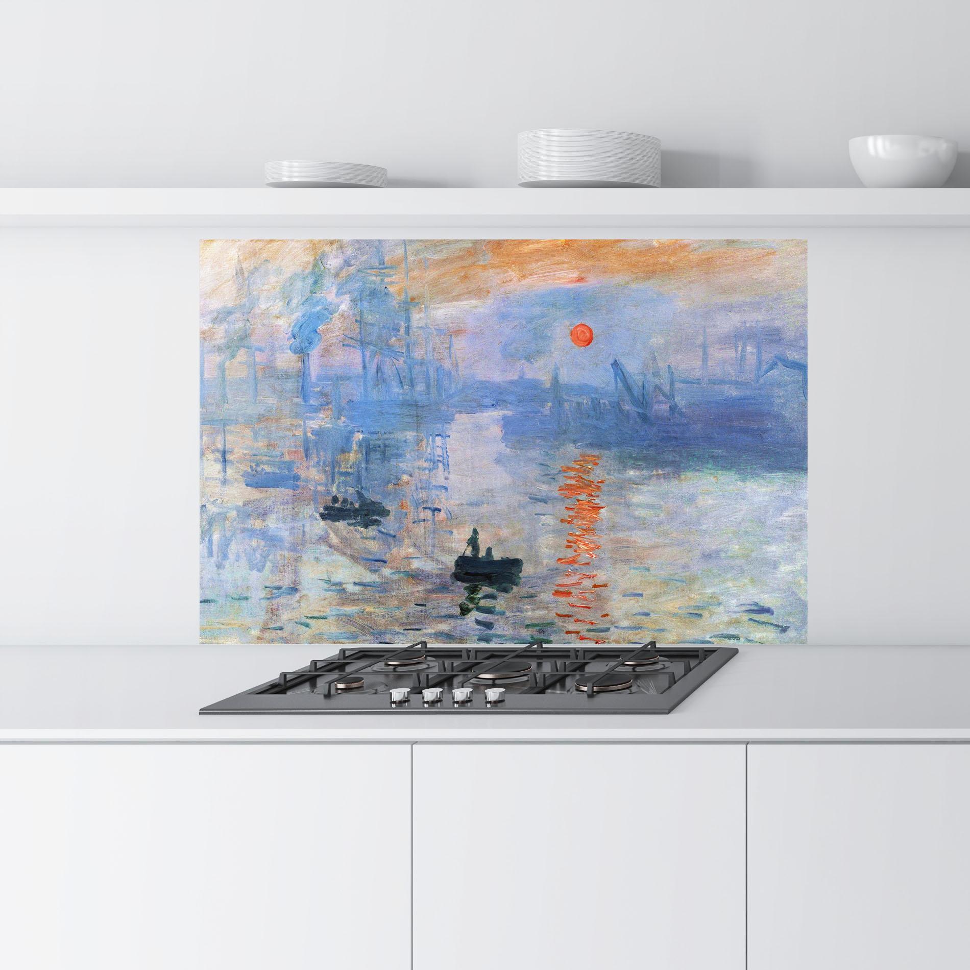 Panou Sticla Bucatarie Monet Impressionist mockup 9