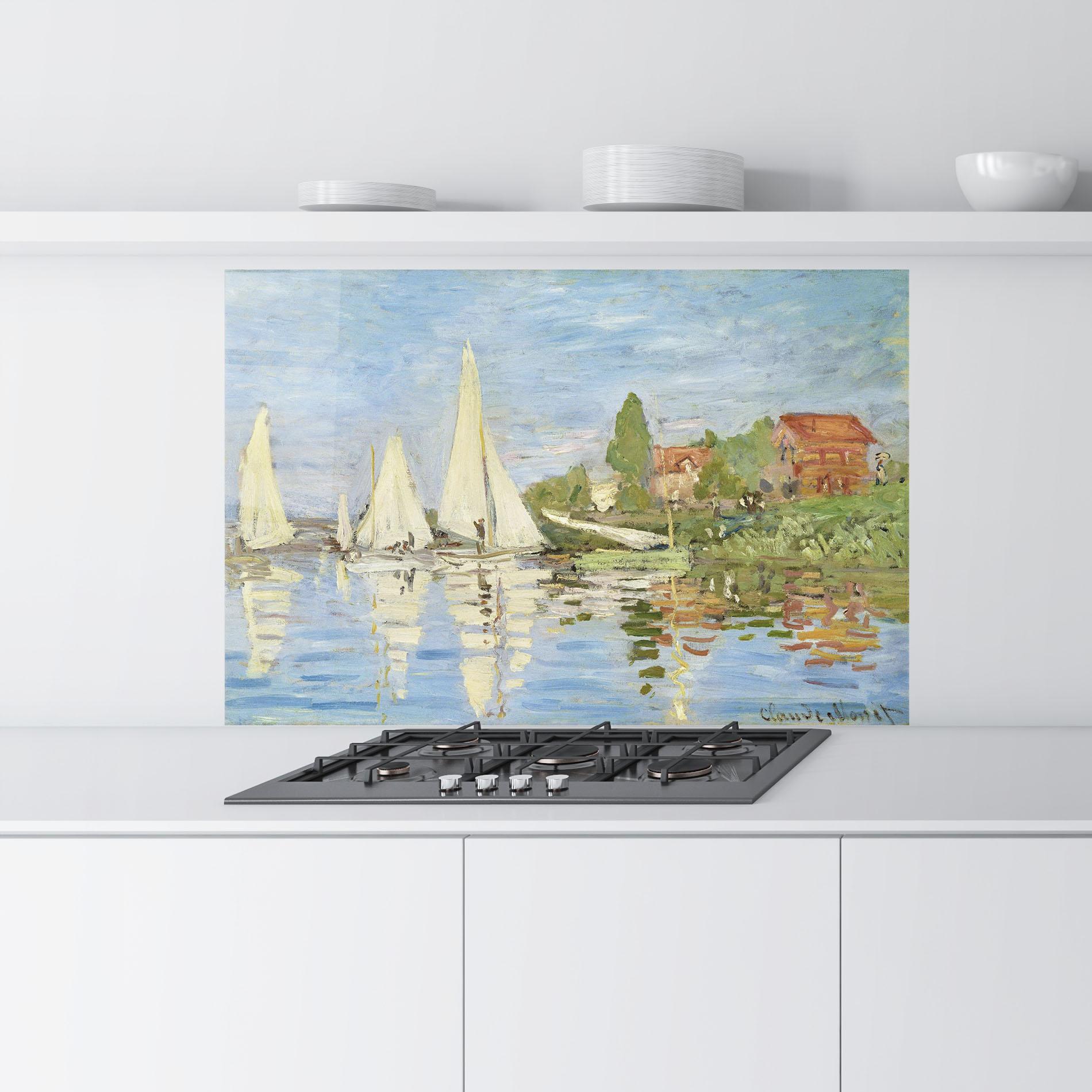 Panou Sticla Bucatarie Regattas At Argenteuil mockup 9