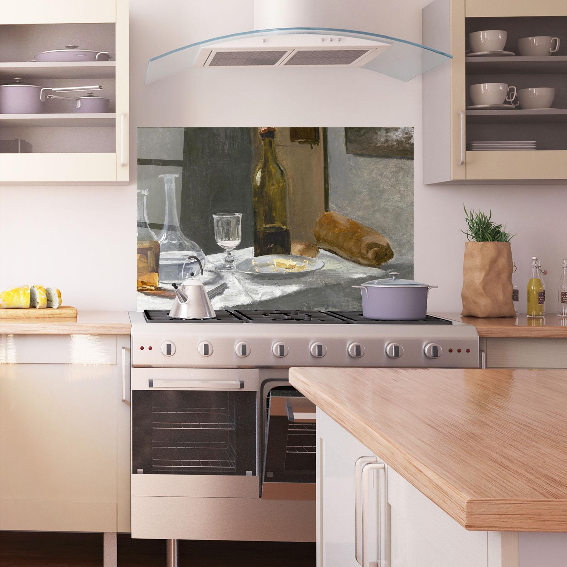 Panou Sticla Bucatarie Still Life With Bottle mockup 1