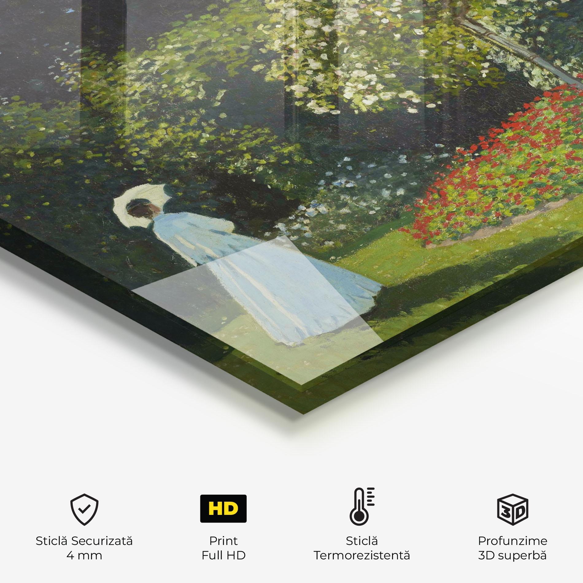 Panou Sticla Bucatarie Lady In The Garden mockup 2