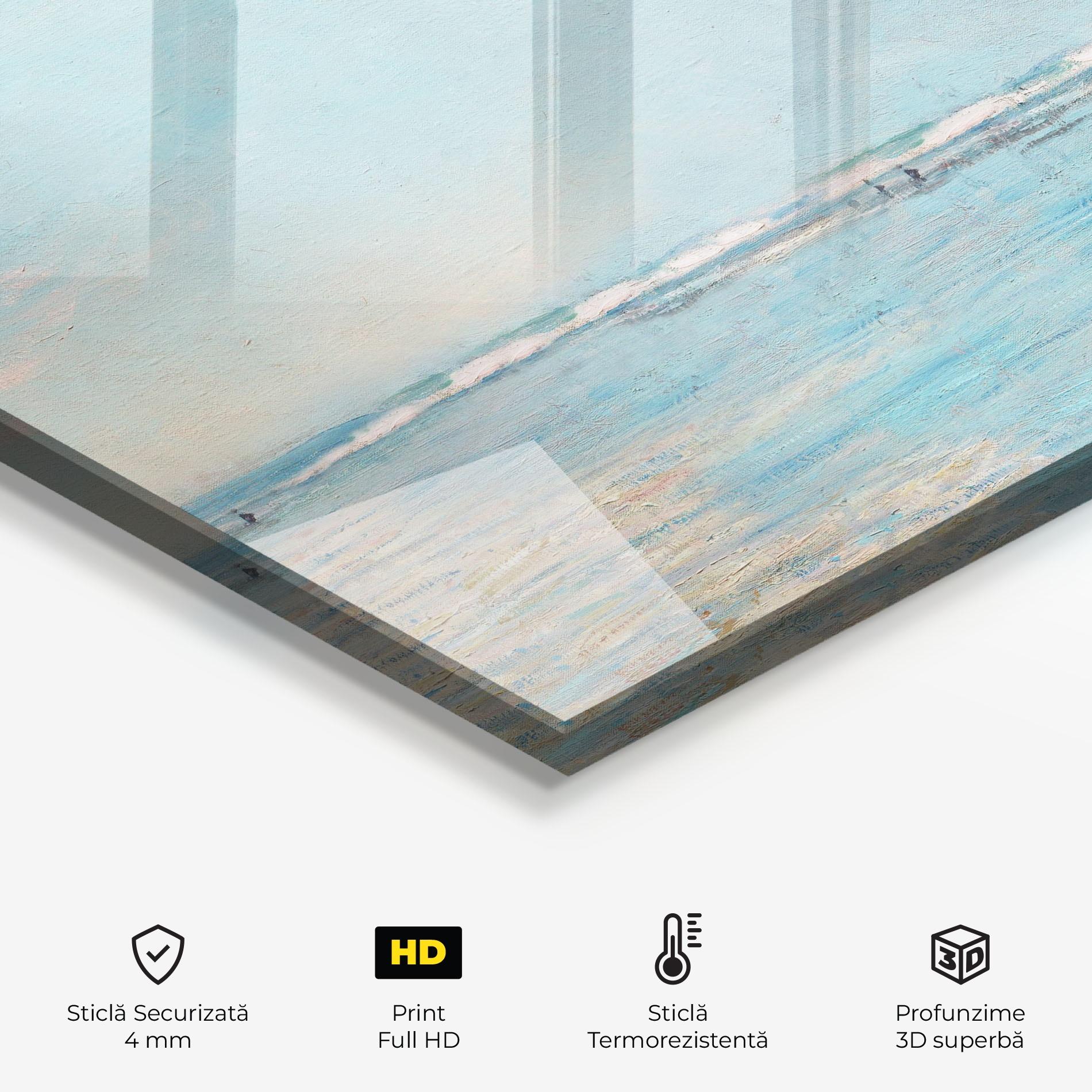 Panou Sticla Bucatarie Monet's Beach mockup 2
