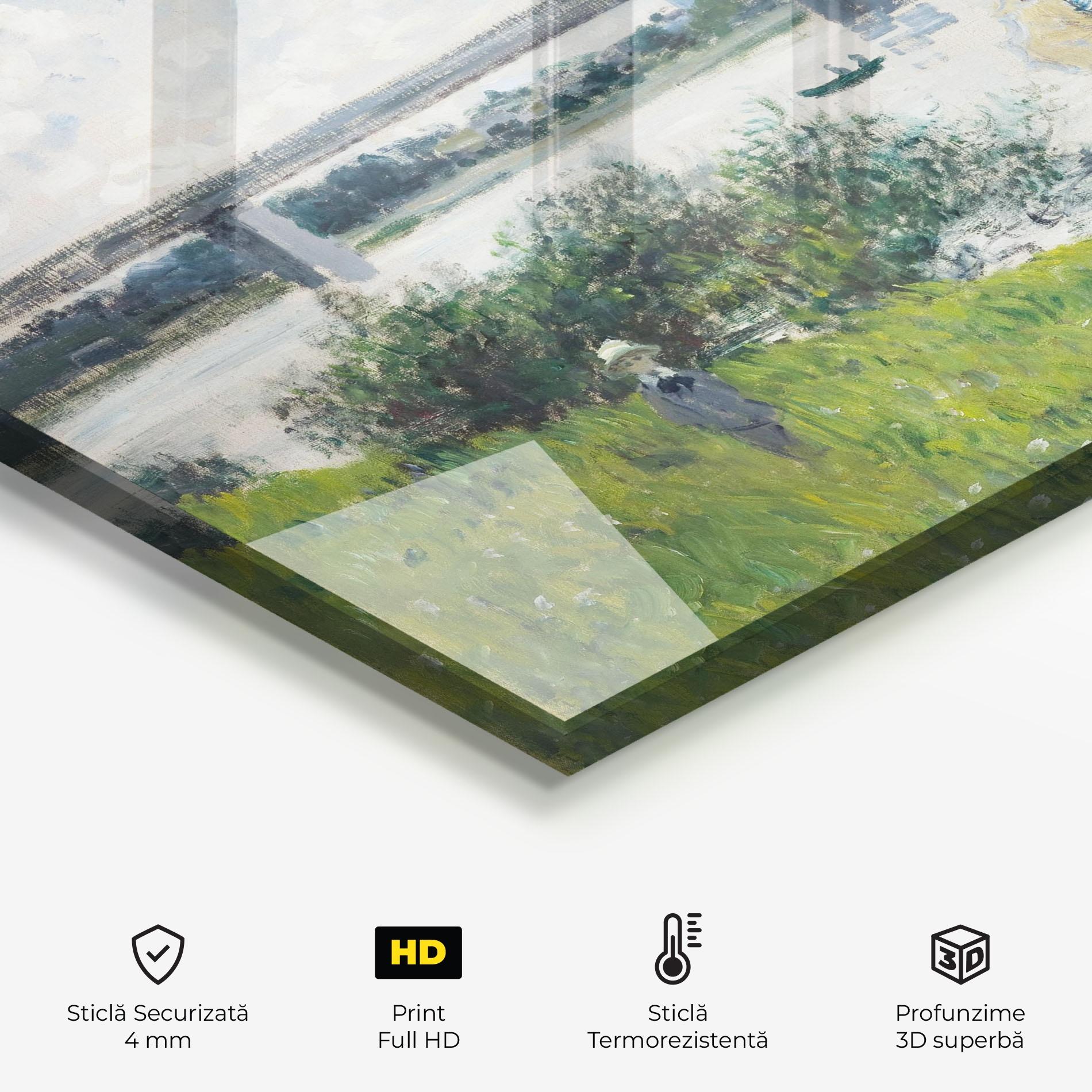 Panou Sticla Bucatarie Promenade Railroad Bridge mockup 2