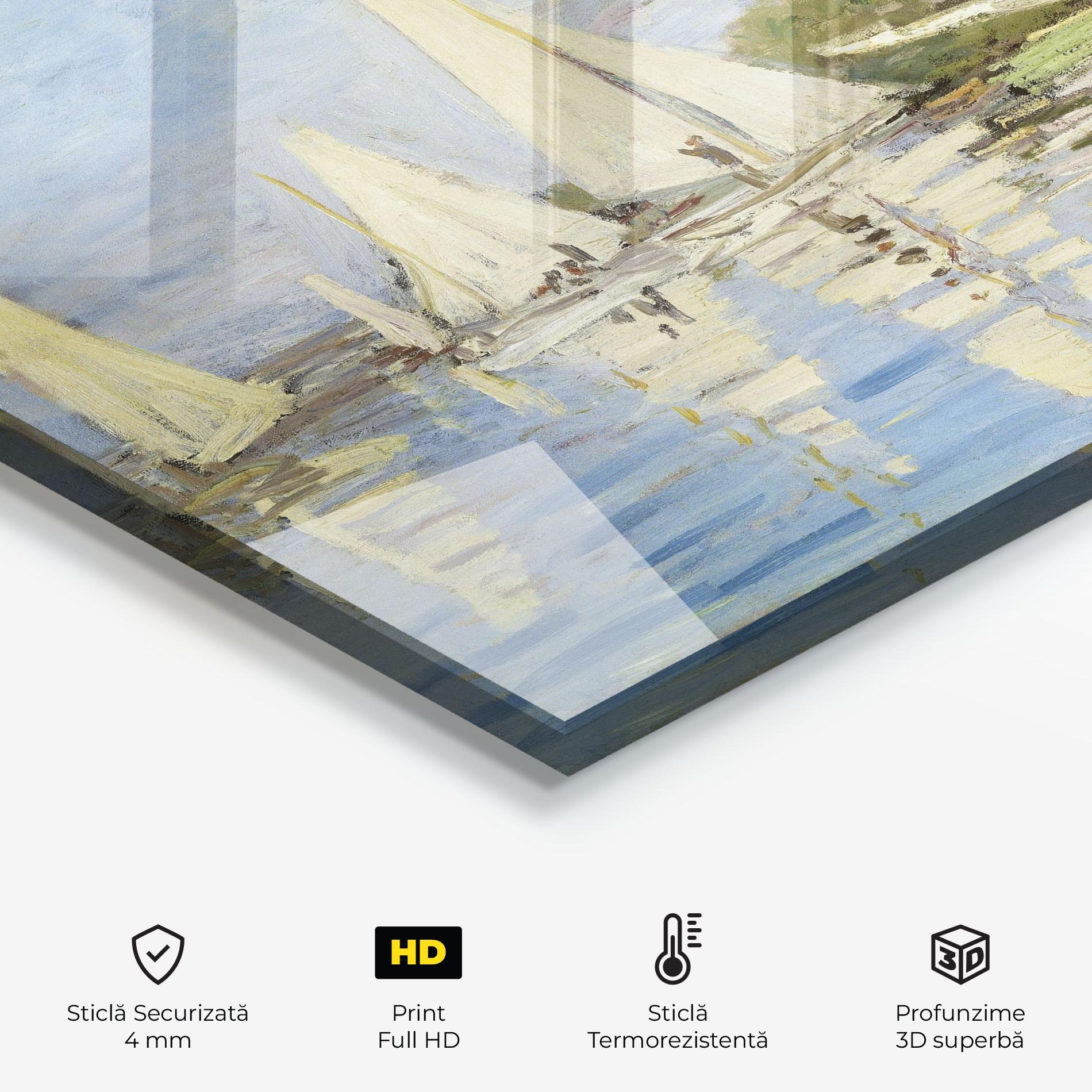 Panou Sticla Bucatarie Regattas At Argenteuil mockup 2