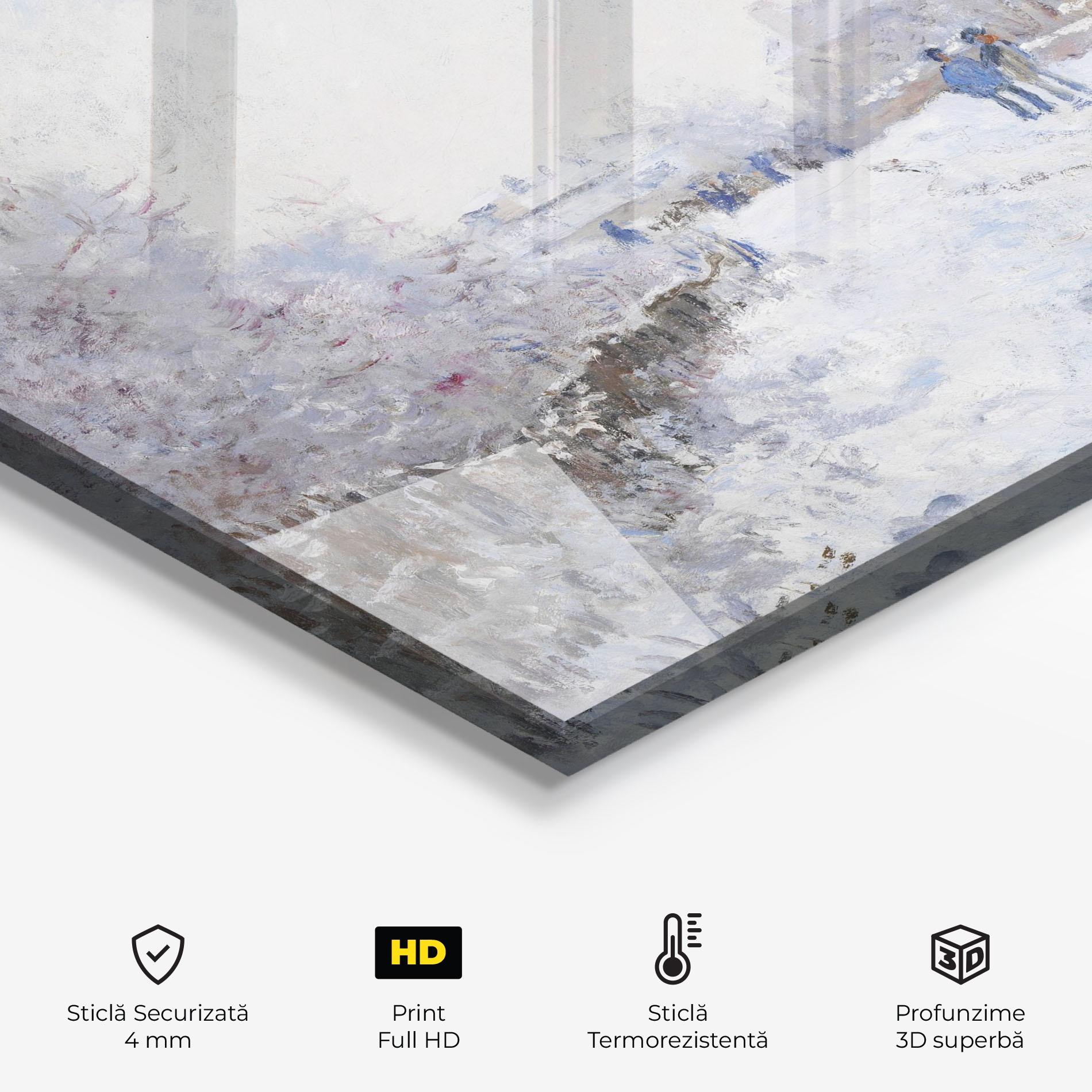 Panou Sticla Bucatarie Snow At Argenteuil mockup 2