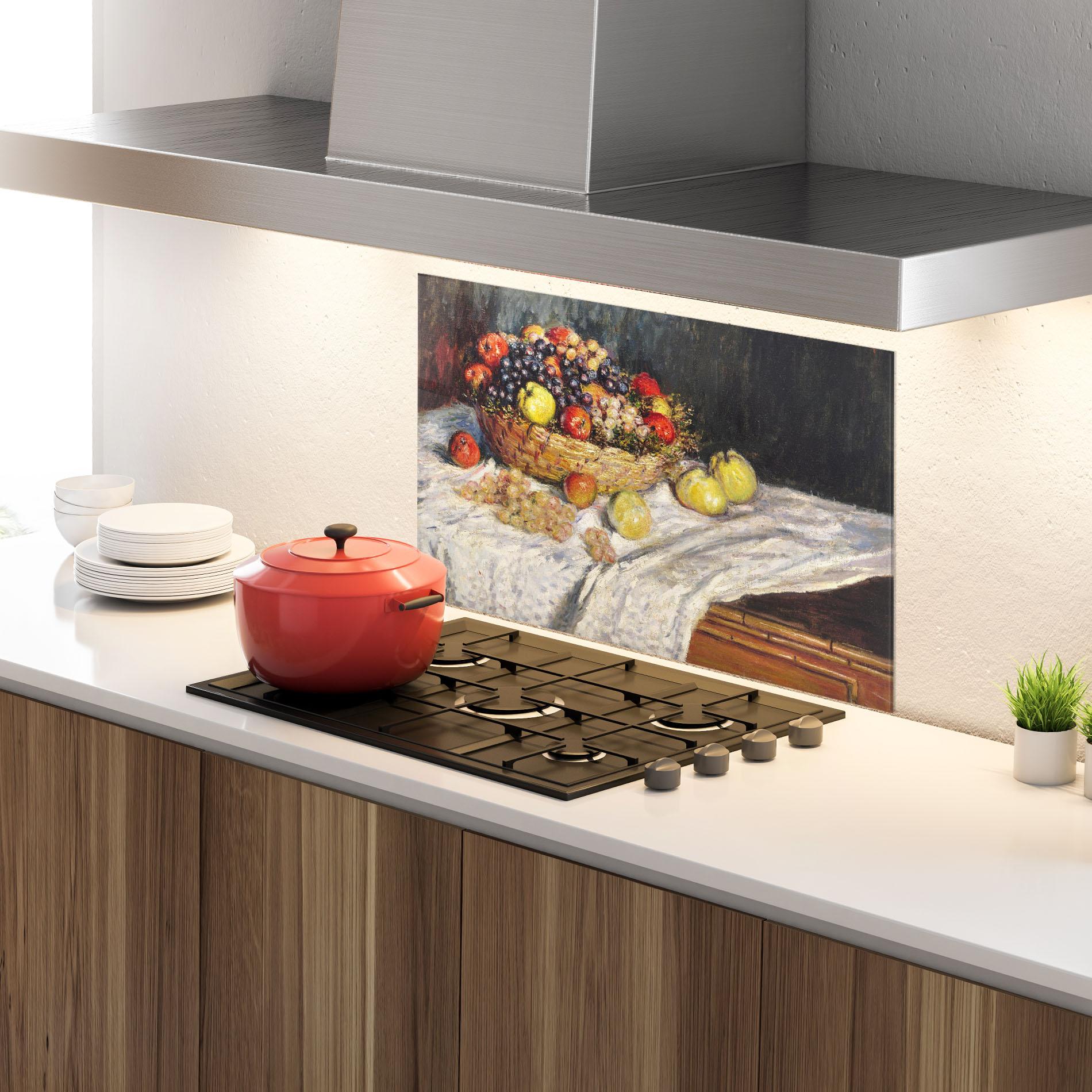 Panou Sticla Bucatarie Apples And Grapes mockup 4