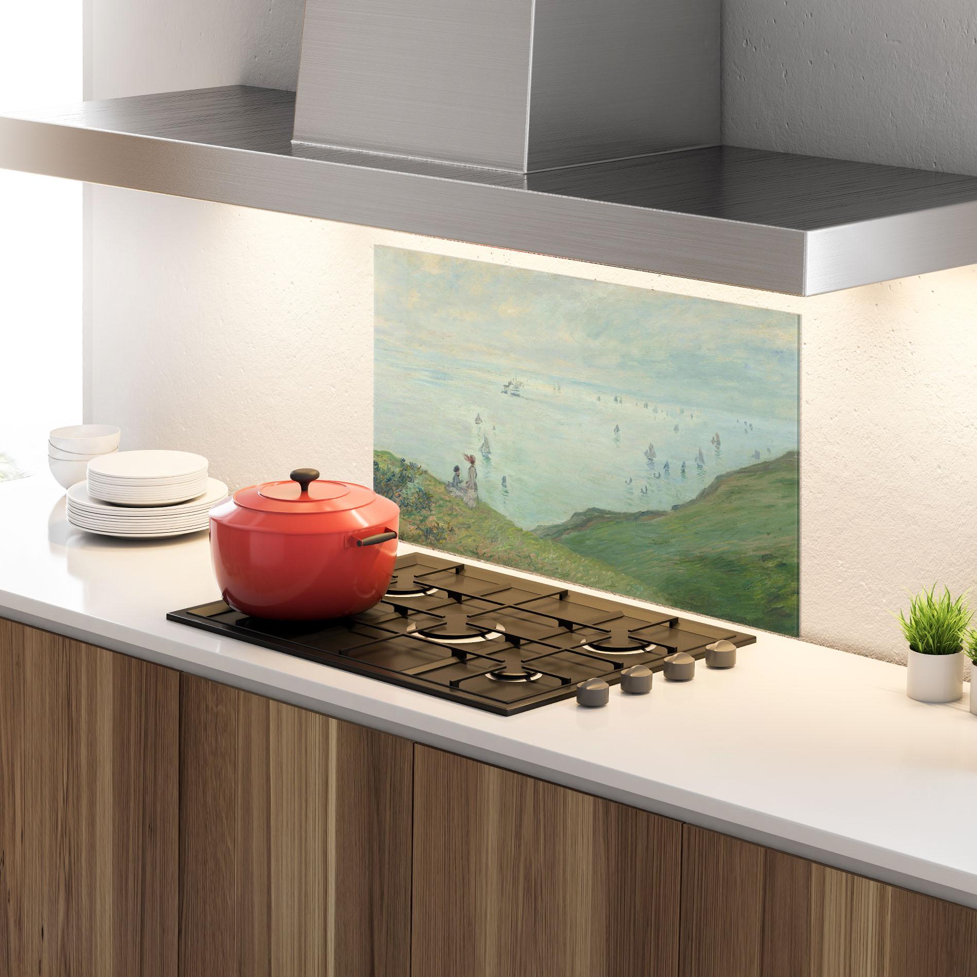 Panou Sticla Bucatarie Cliffs At Pourville mockup 4