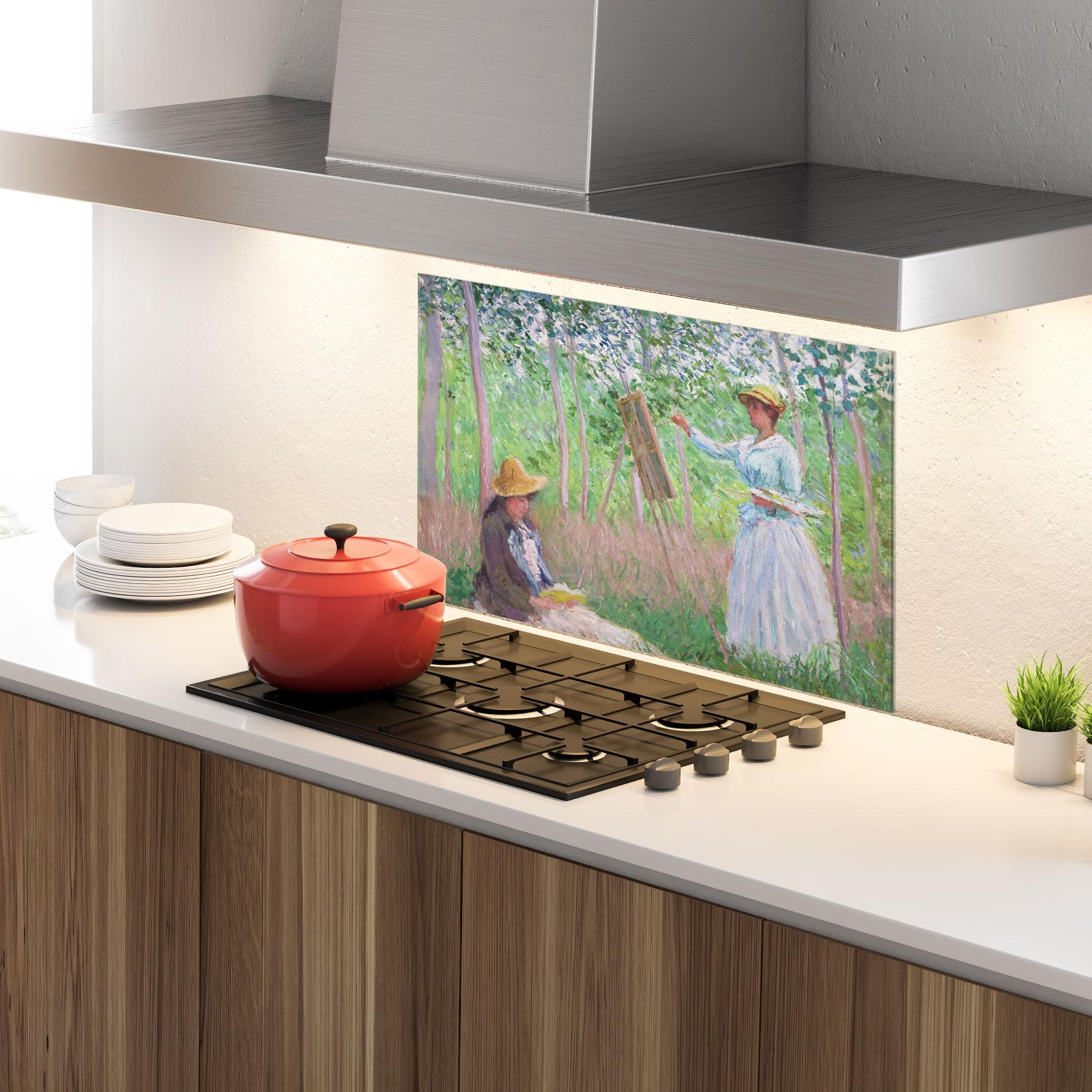 Panou Sticla Bucatarie In The Woods At Giverny mockup 4