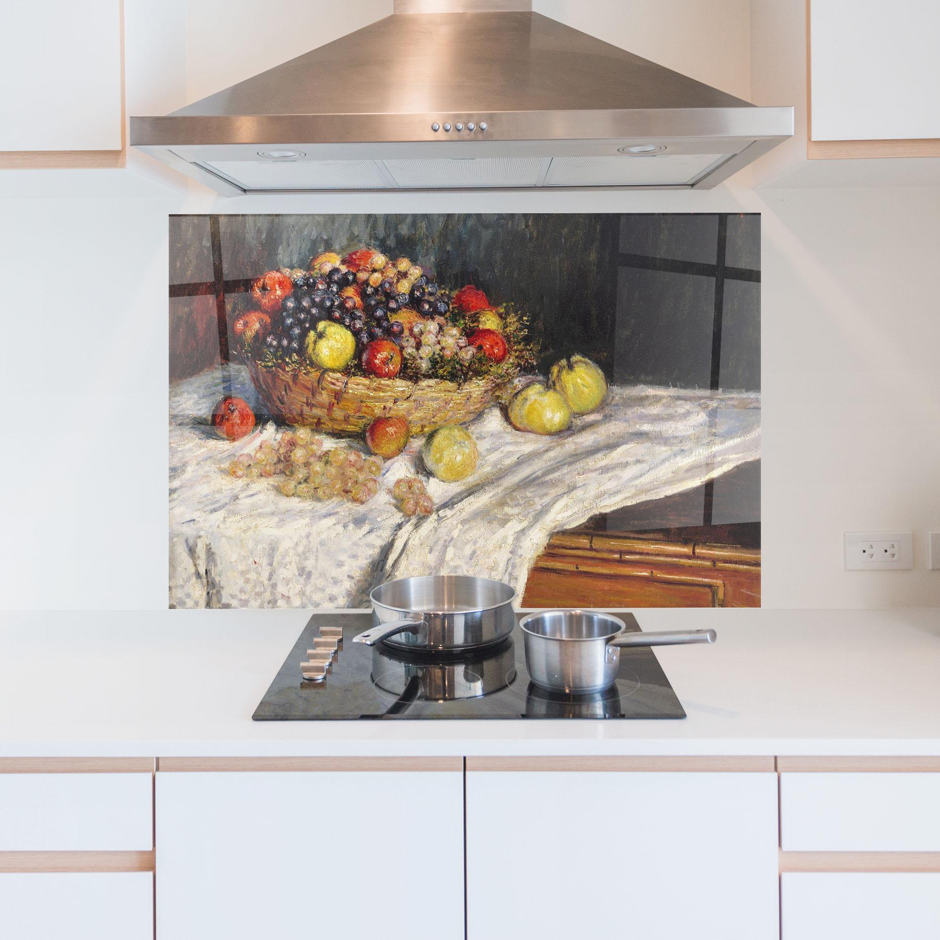 Panou Sticla Bucatarie Apples And Grapes mockup 5