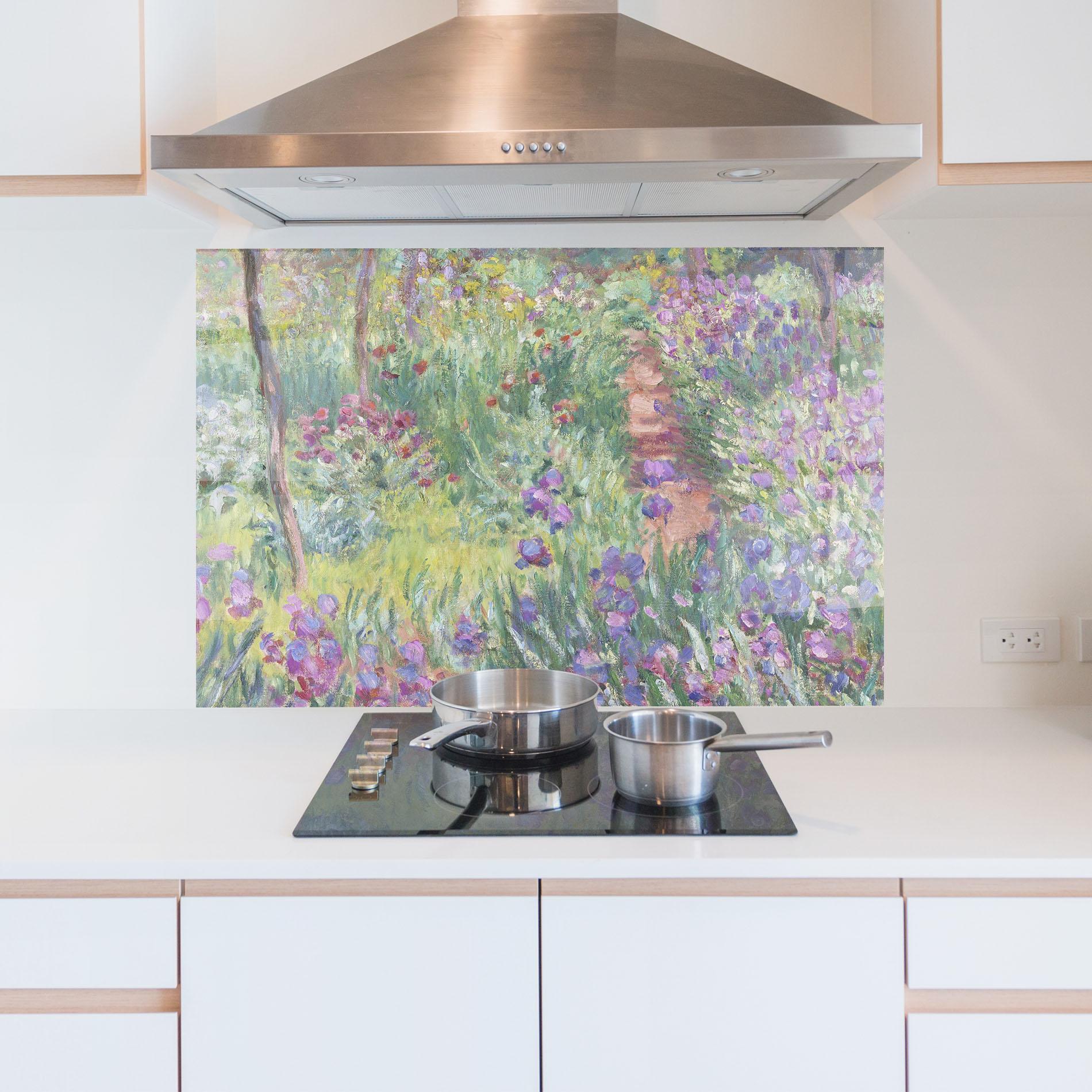 Panou Sticla Bucatarie Garden In Giverny mockup 5