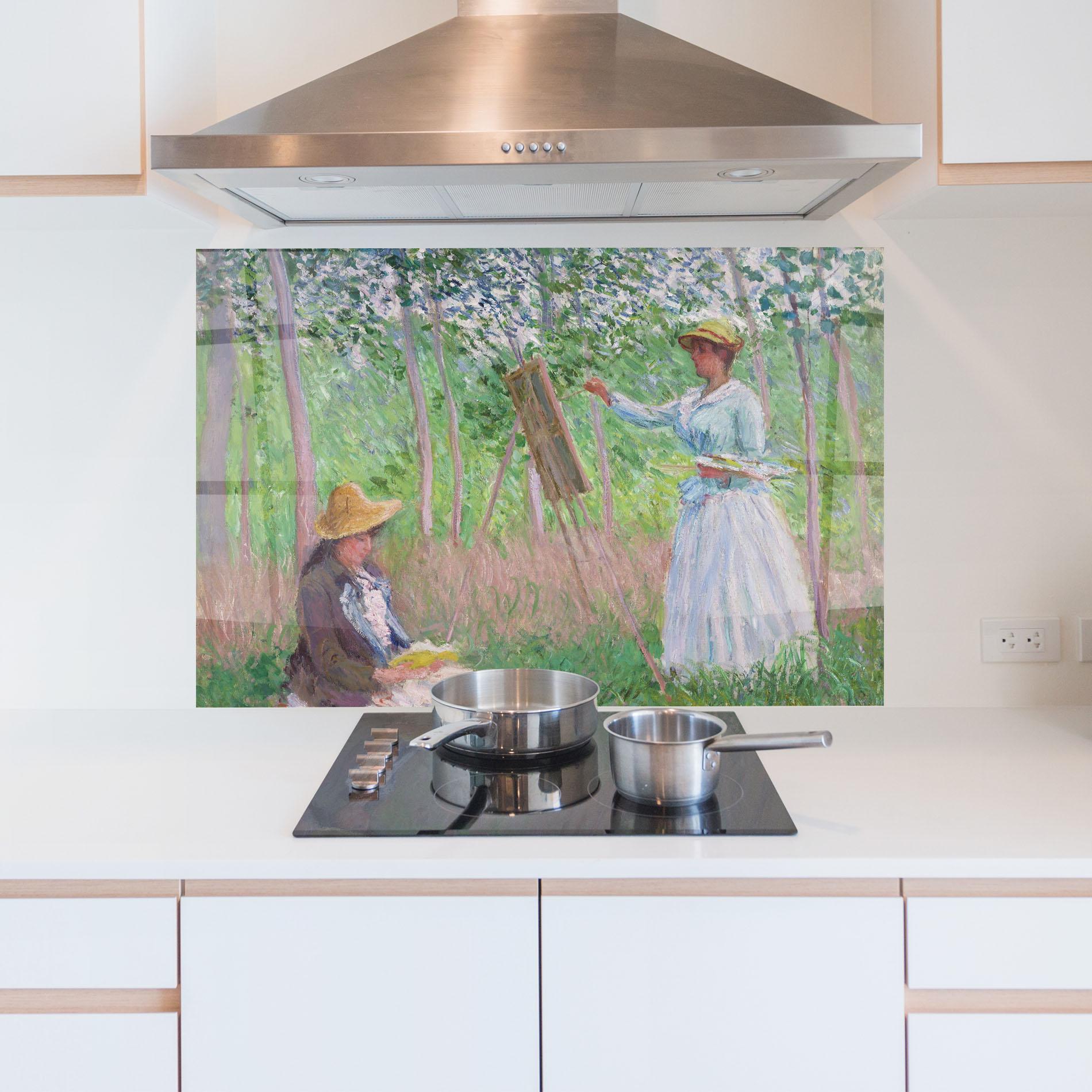 Panou Sticla Bucatarie In The Woods At Giverny mockup 5