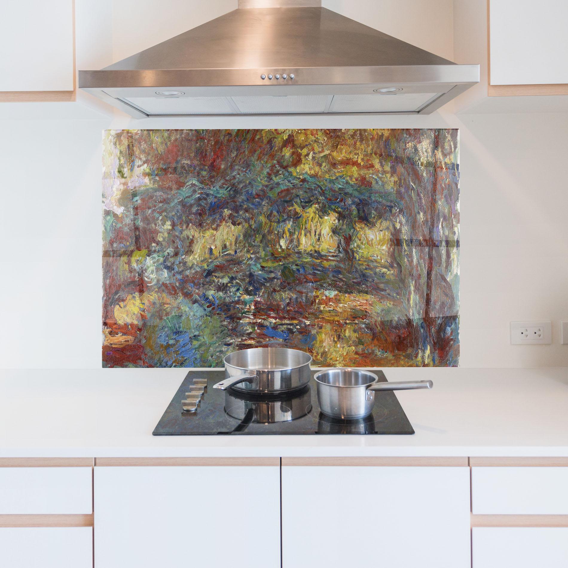 Panou Sticla Bucatarie The Japanese Footbridge mockup 5