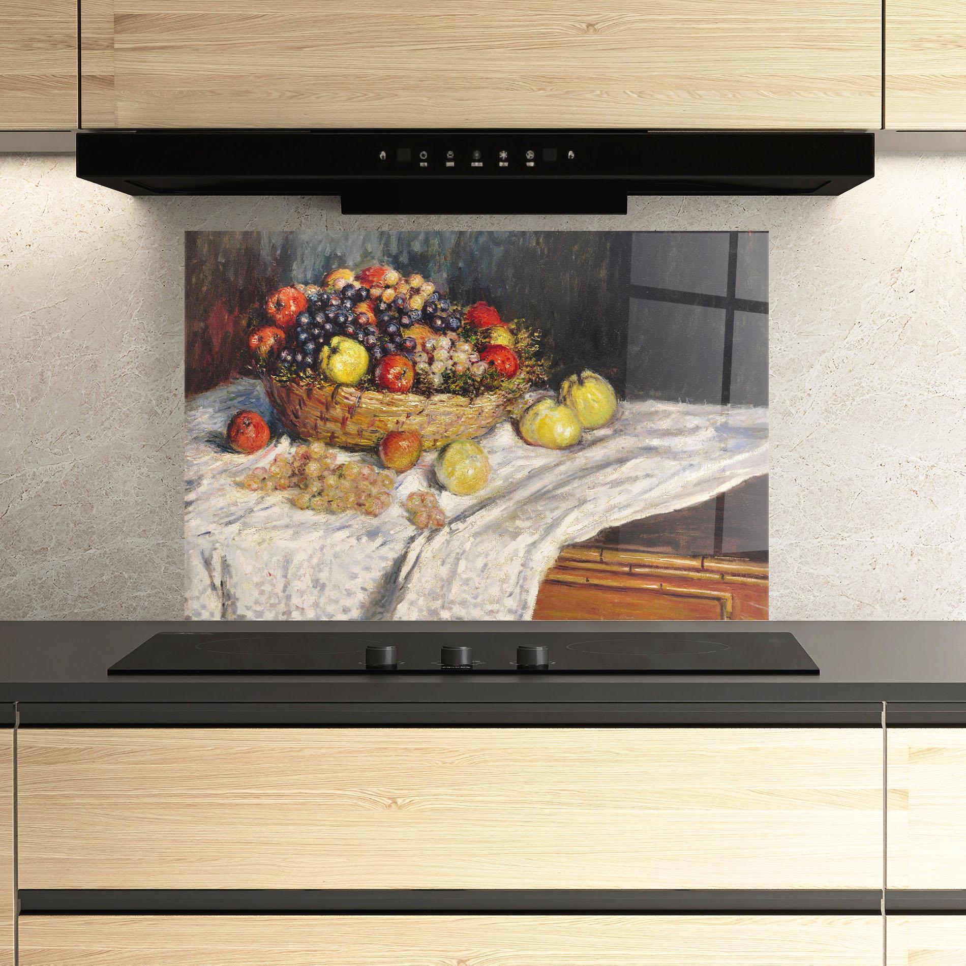 Panou Sticla Bucatarie Apples And Grapes mockup 3