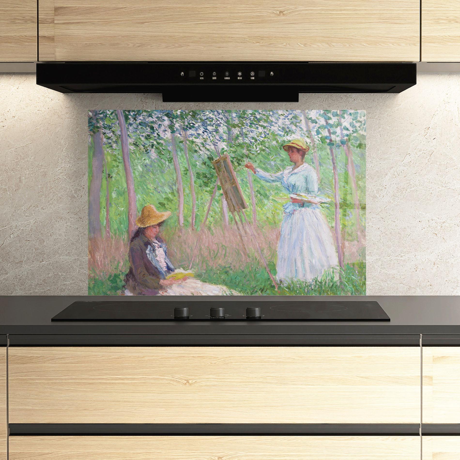 Panou Sticla Bucatarie In The Woods At Giverny mockup 3