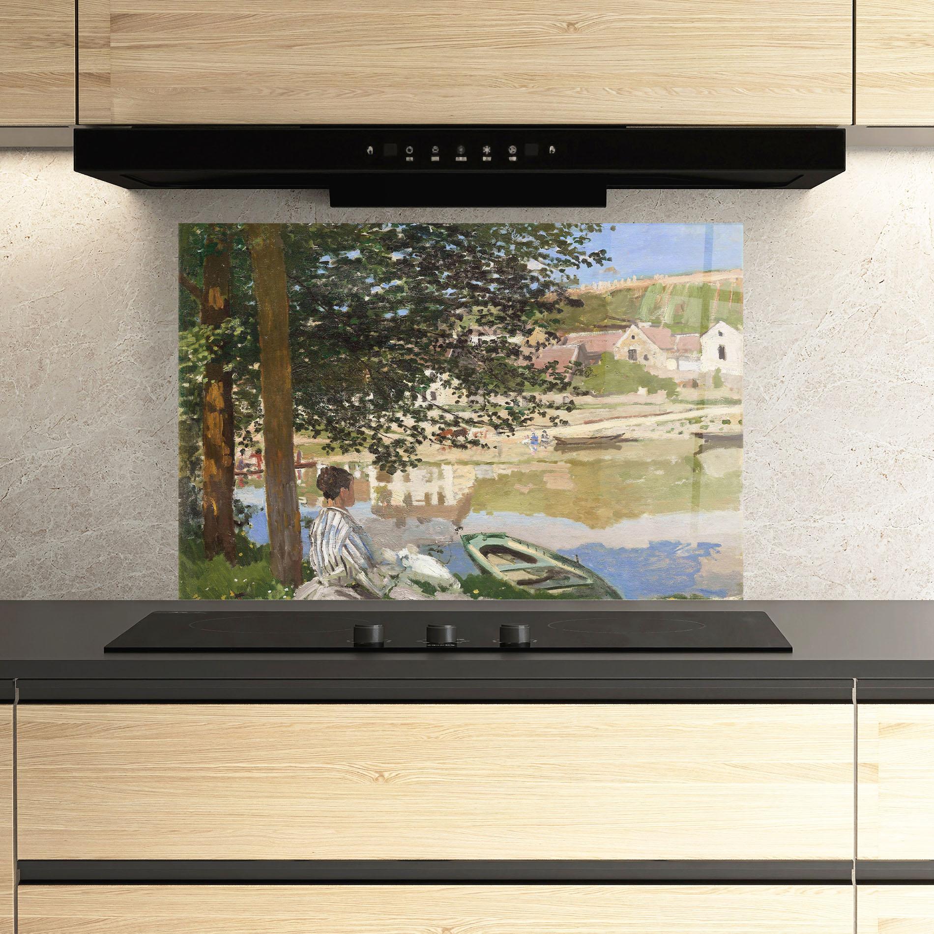 Panou Sticla Bucatarie On The Bank Of The Seine mockup 3