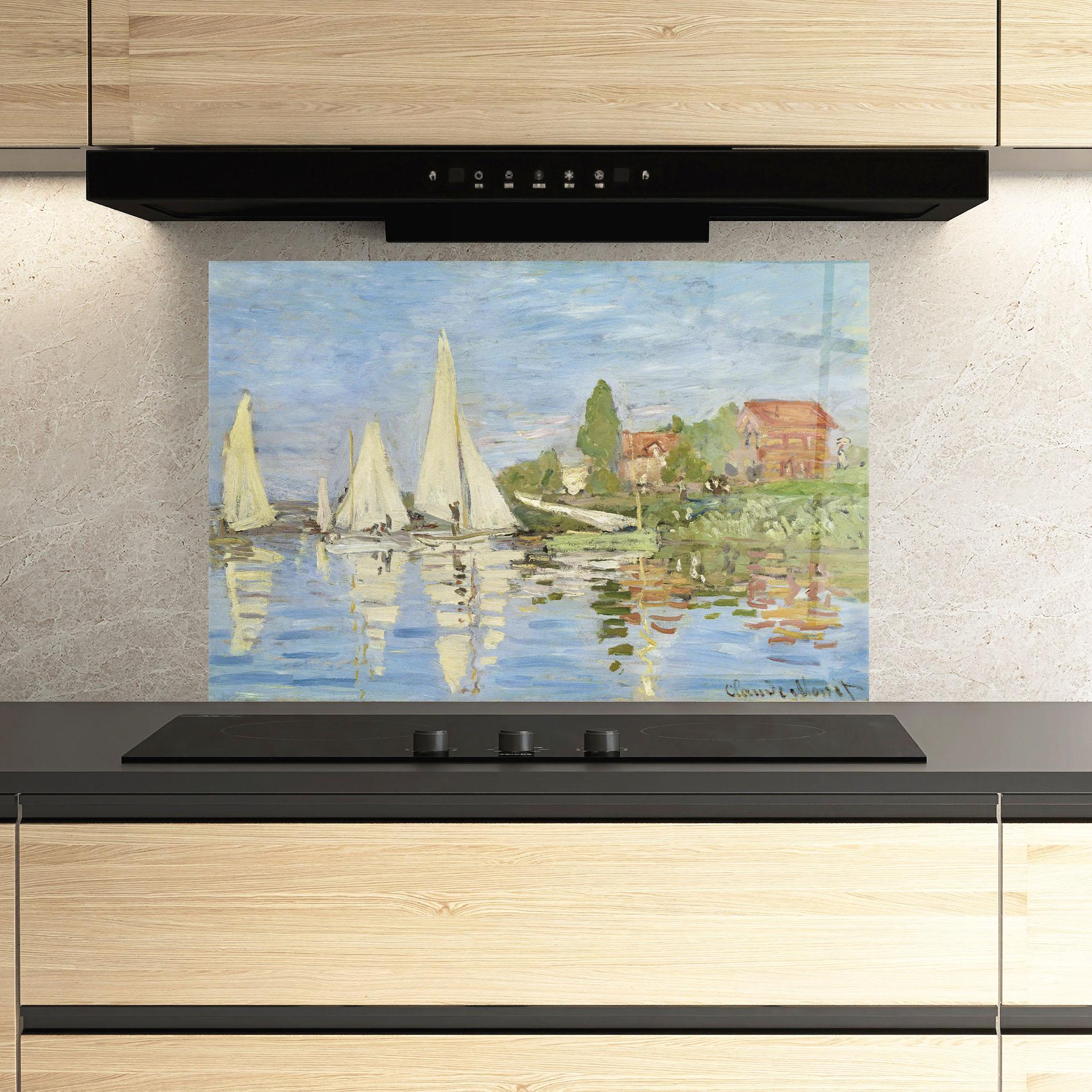 Panou Sticla Bucatarie Regattas At Argenteuil mockup 3