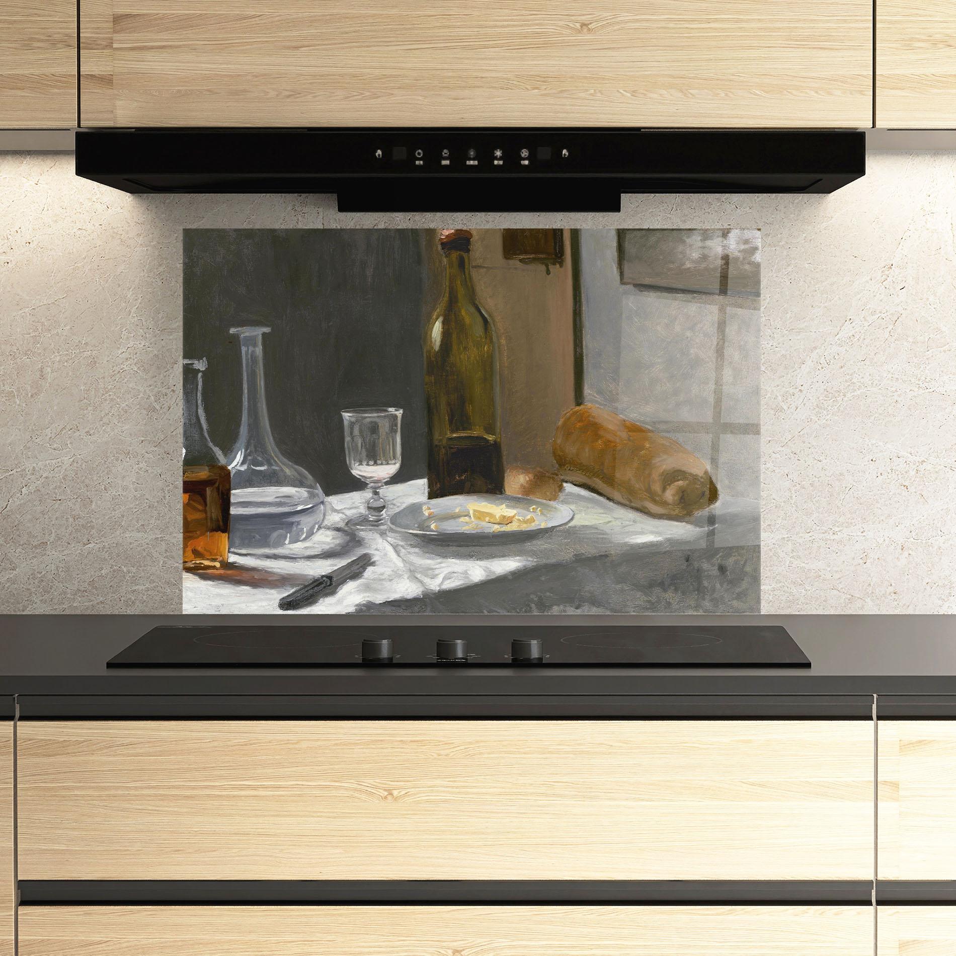 Panou Sticla Bucatarie Still Life With Bottle mockup 3