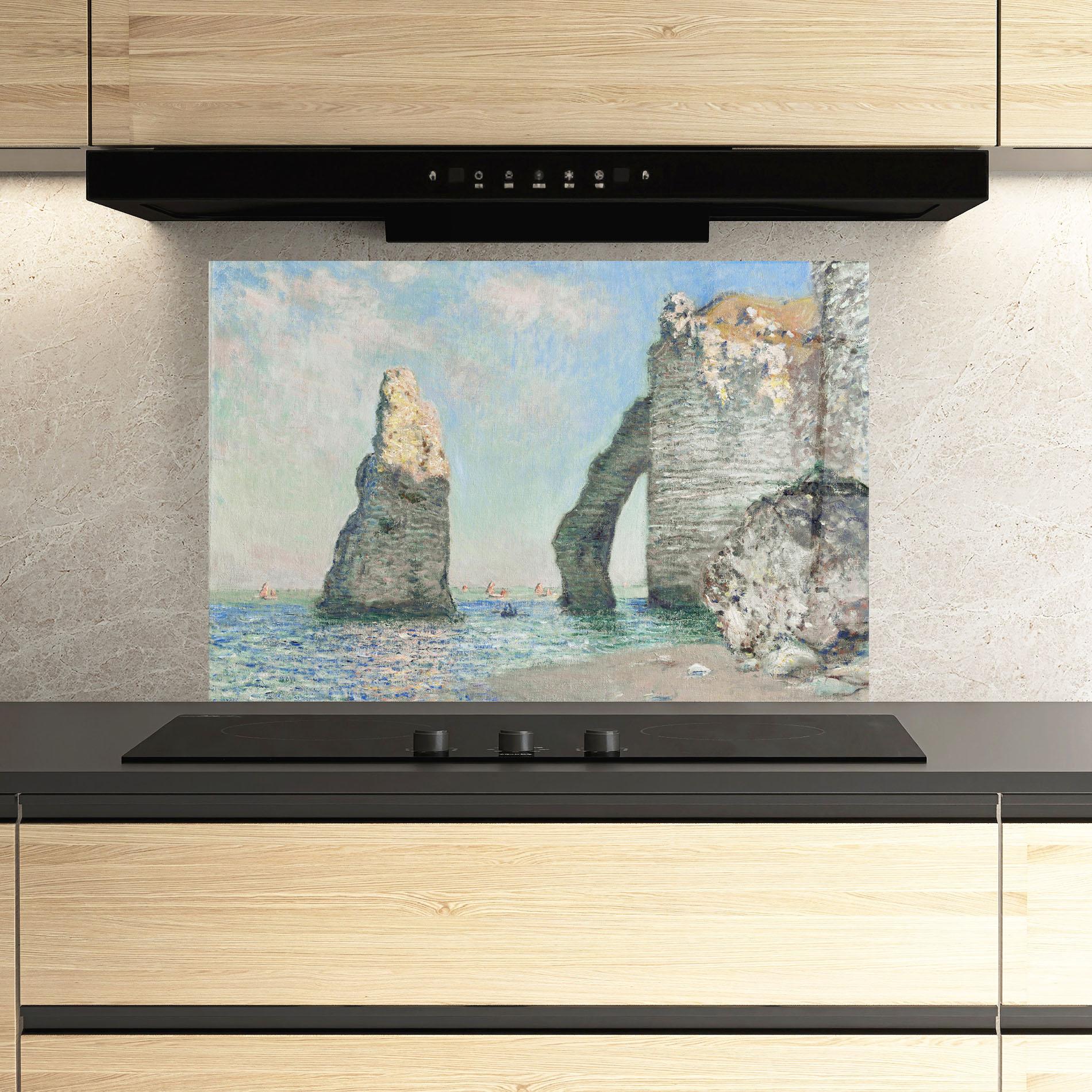 Panou Sticla Bucatarie The Cliffs At Etretat mockup 3