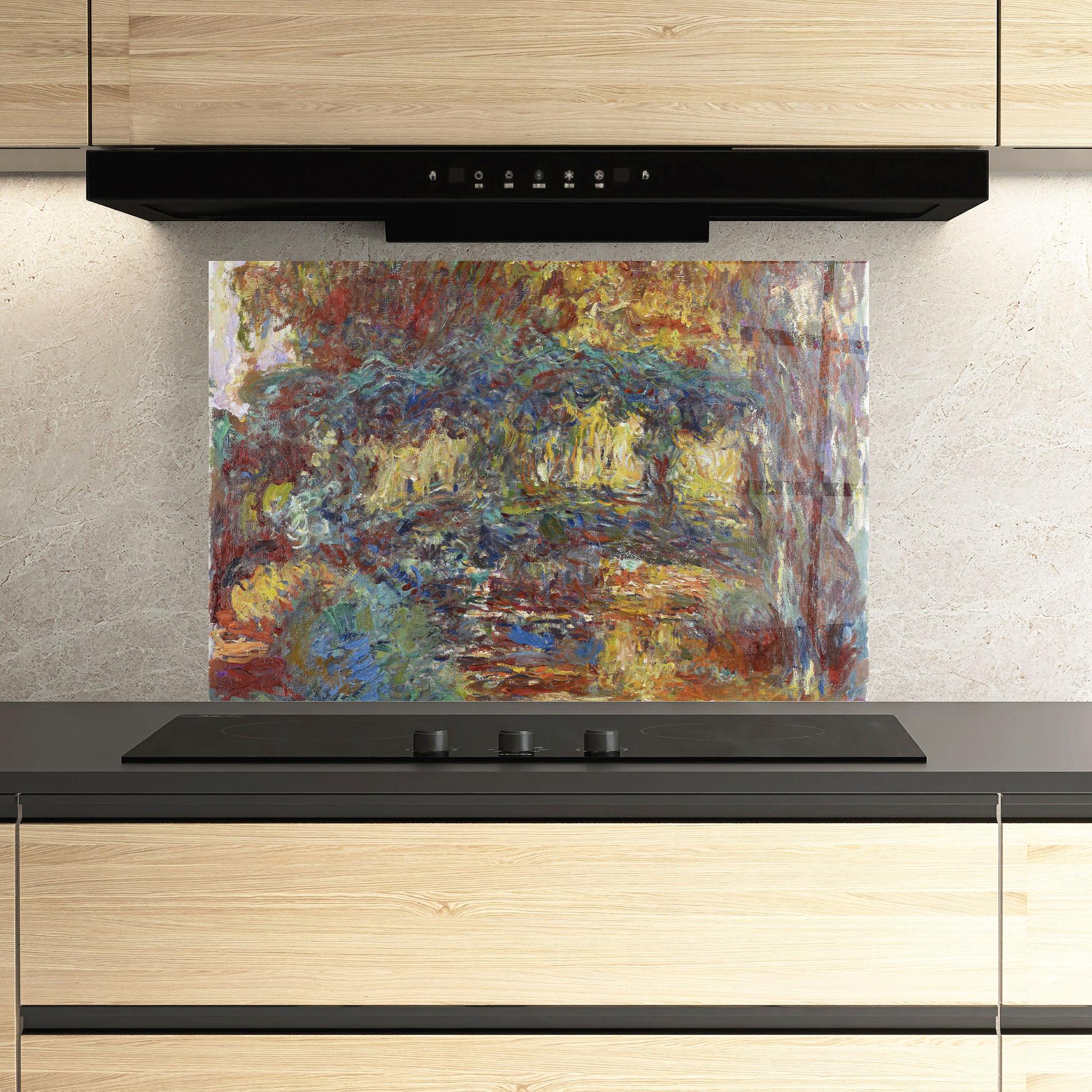 Panou Sticla Bucatarie The Japanese Footbridge mockup 3