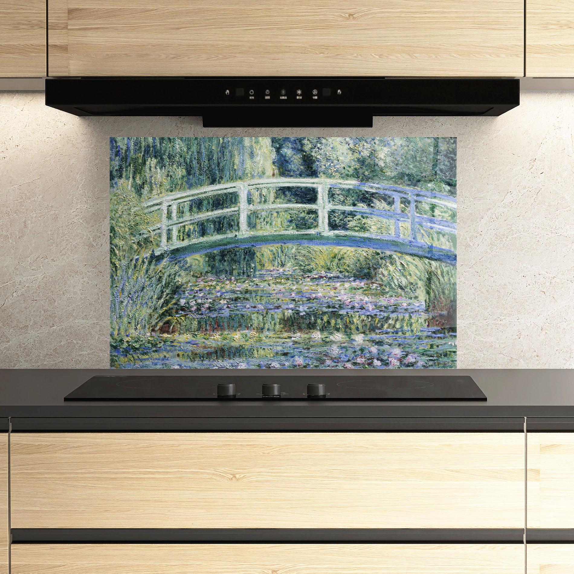 Panou Sticla Bucatarie Water Lilies mockup 3