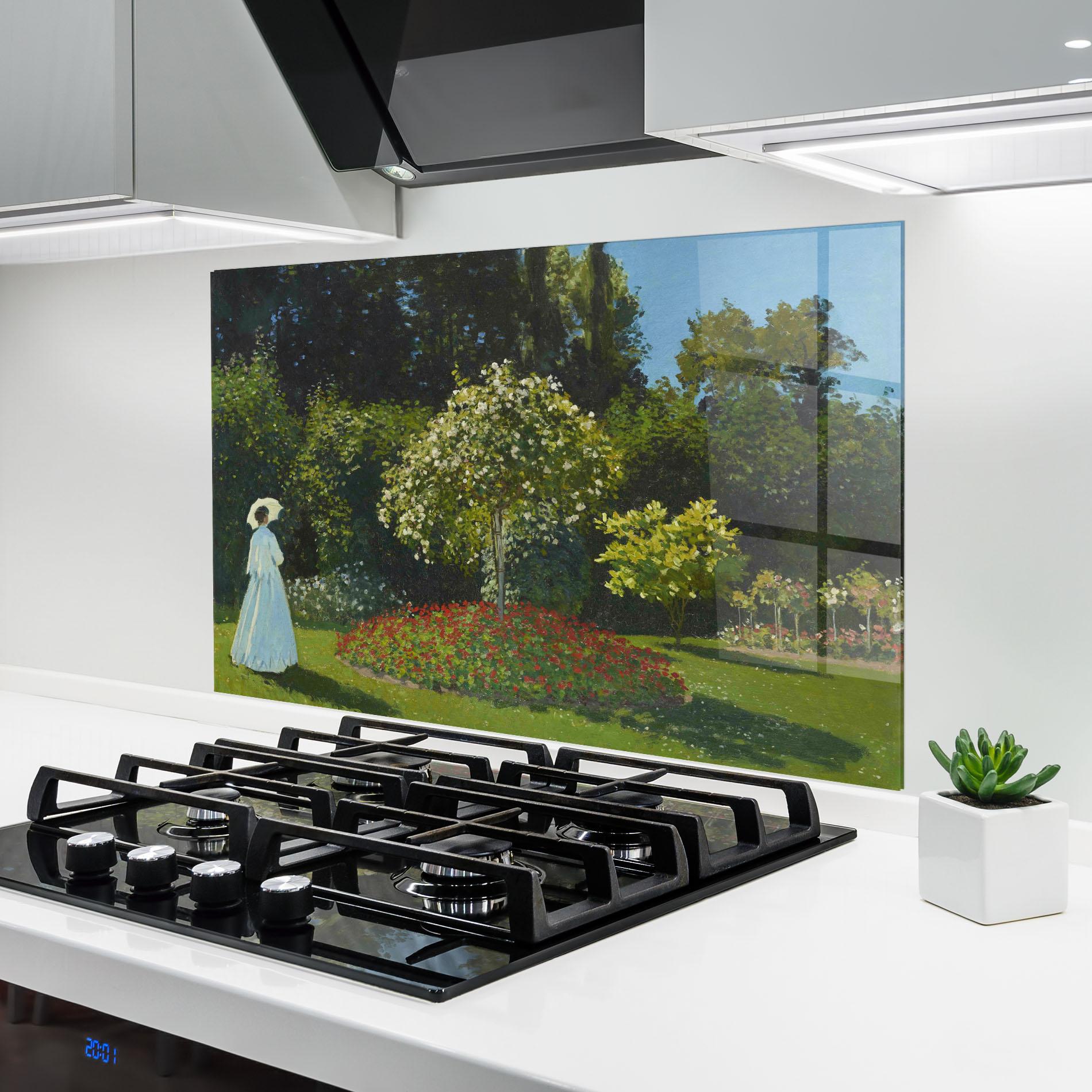 Panou Sticla Bucatarie Lady In The Garden mockup 6