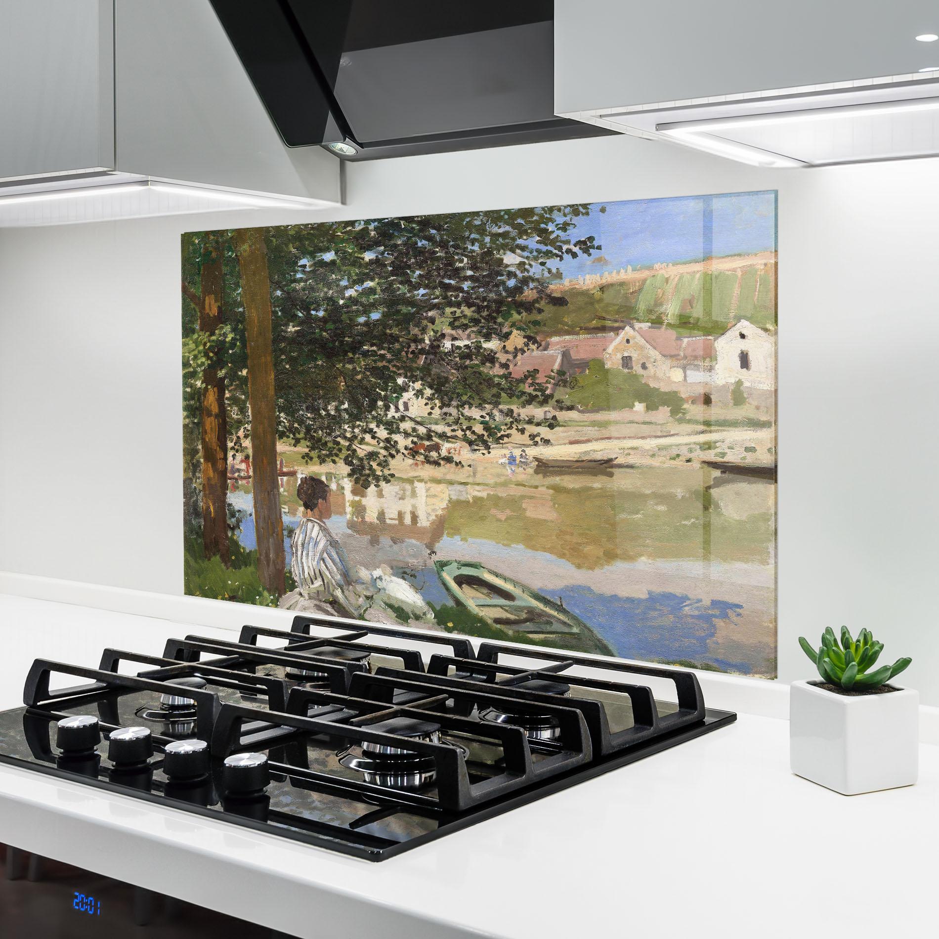 Panou Sticla Bucatarie On The Bank Of The Seine mockup 6