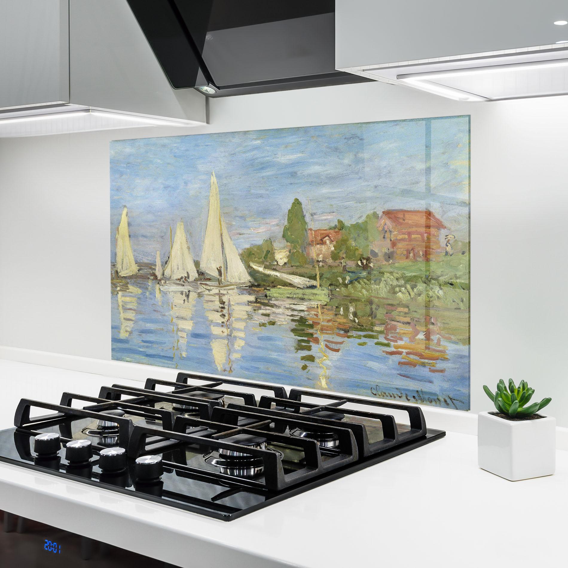 Panou Sticla Bucatarie Regattas At Argenteuil mockup 6