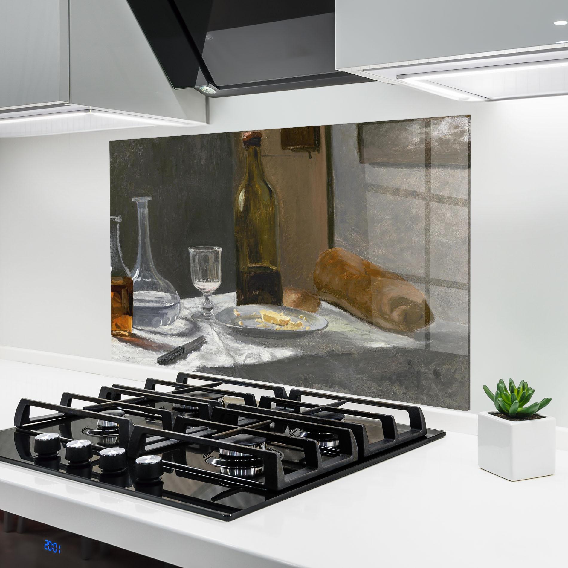 Panou Sticla Bucatarie Still Life With Bottle mockup 6