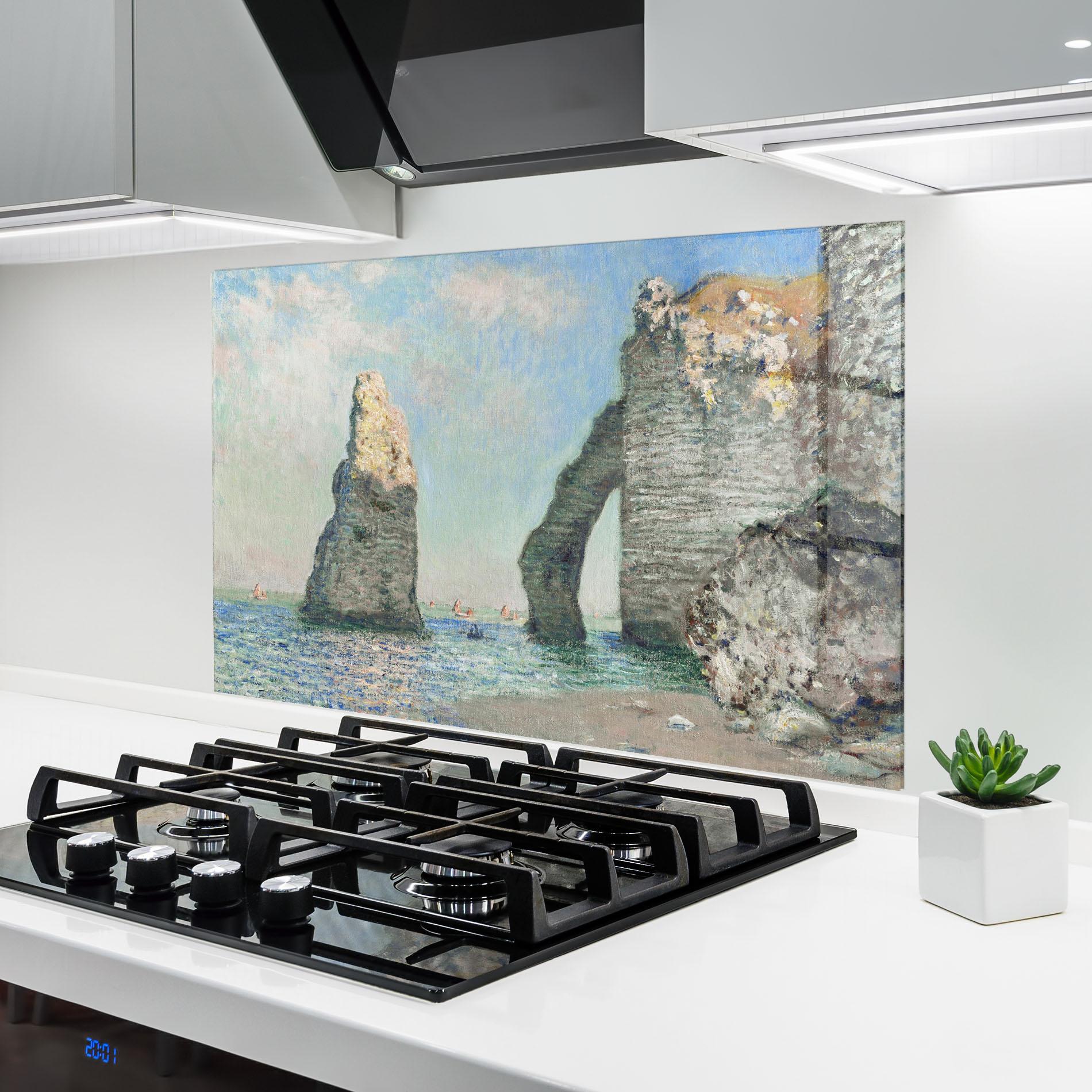 Panou Sticla Bucatarie The Cliffs At Etretat mockup 6