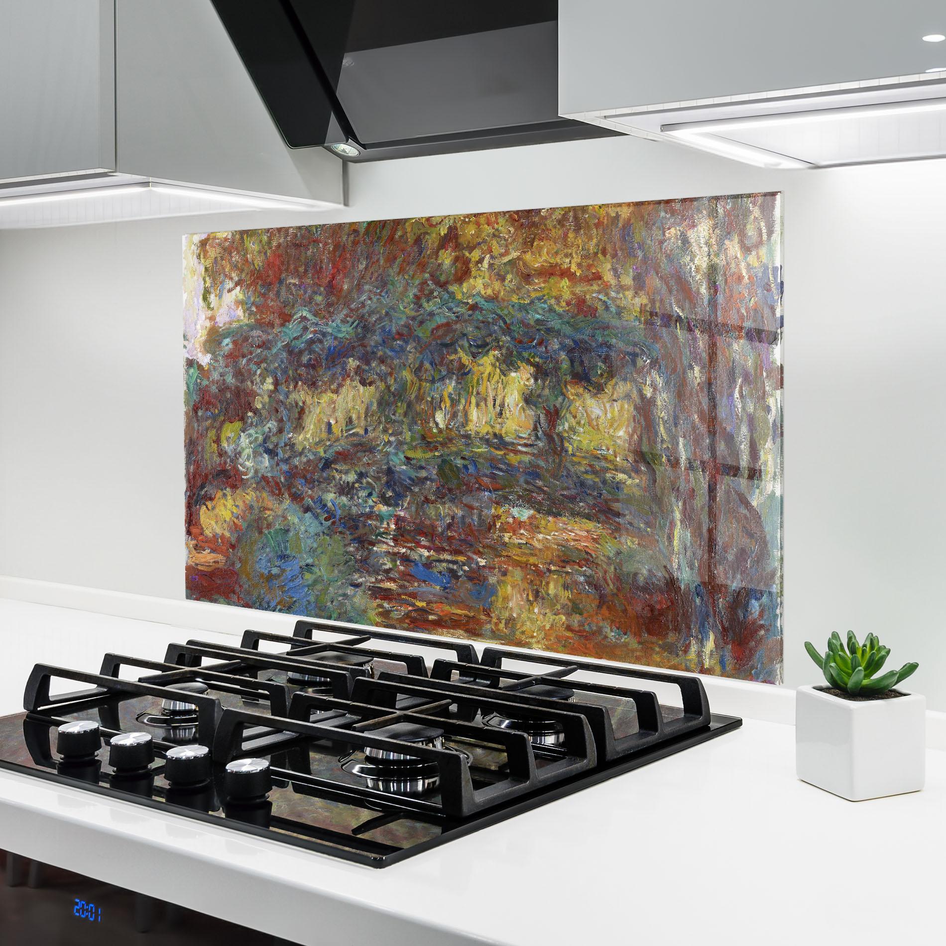 Panou Sticla Bucatarie The Japanese Footbridge mockup 6