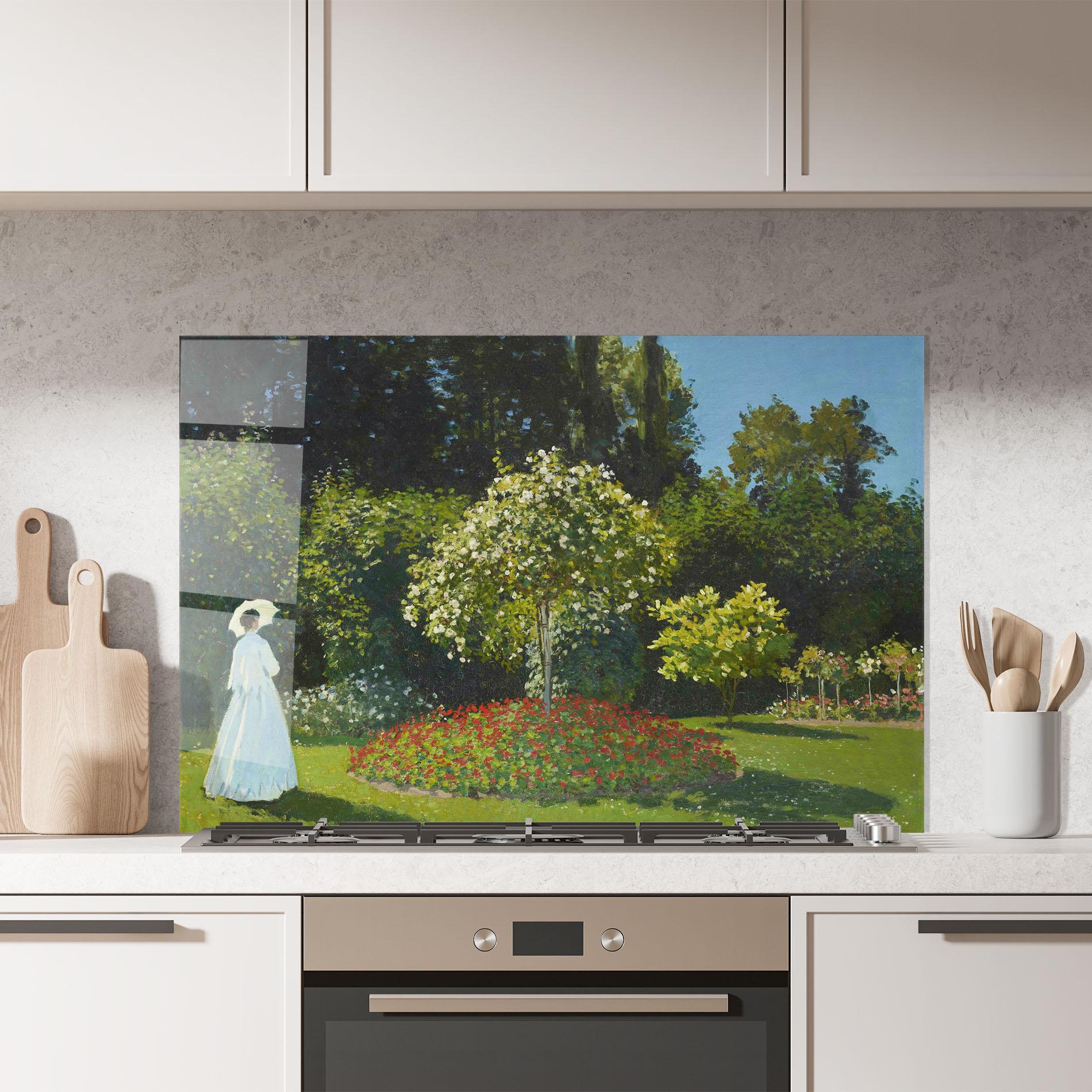 Panou Sticla Bucatarie Lady In The Garden mockup 7