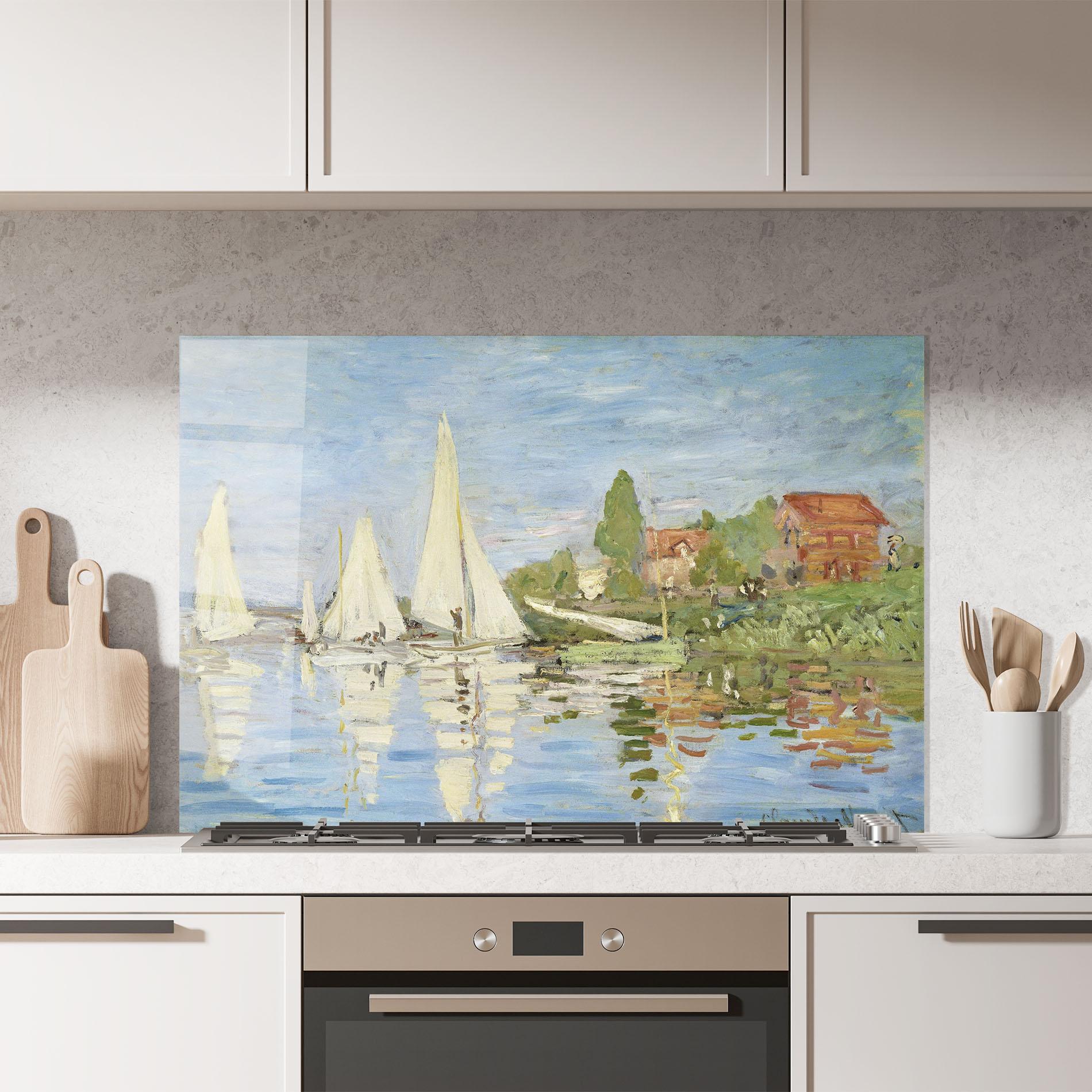 Panou Sticla Bucatarie Regattas At Argenteuil mockup 7