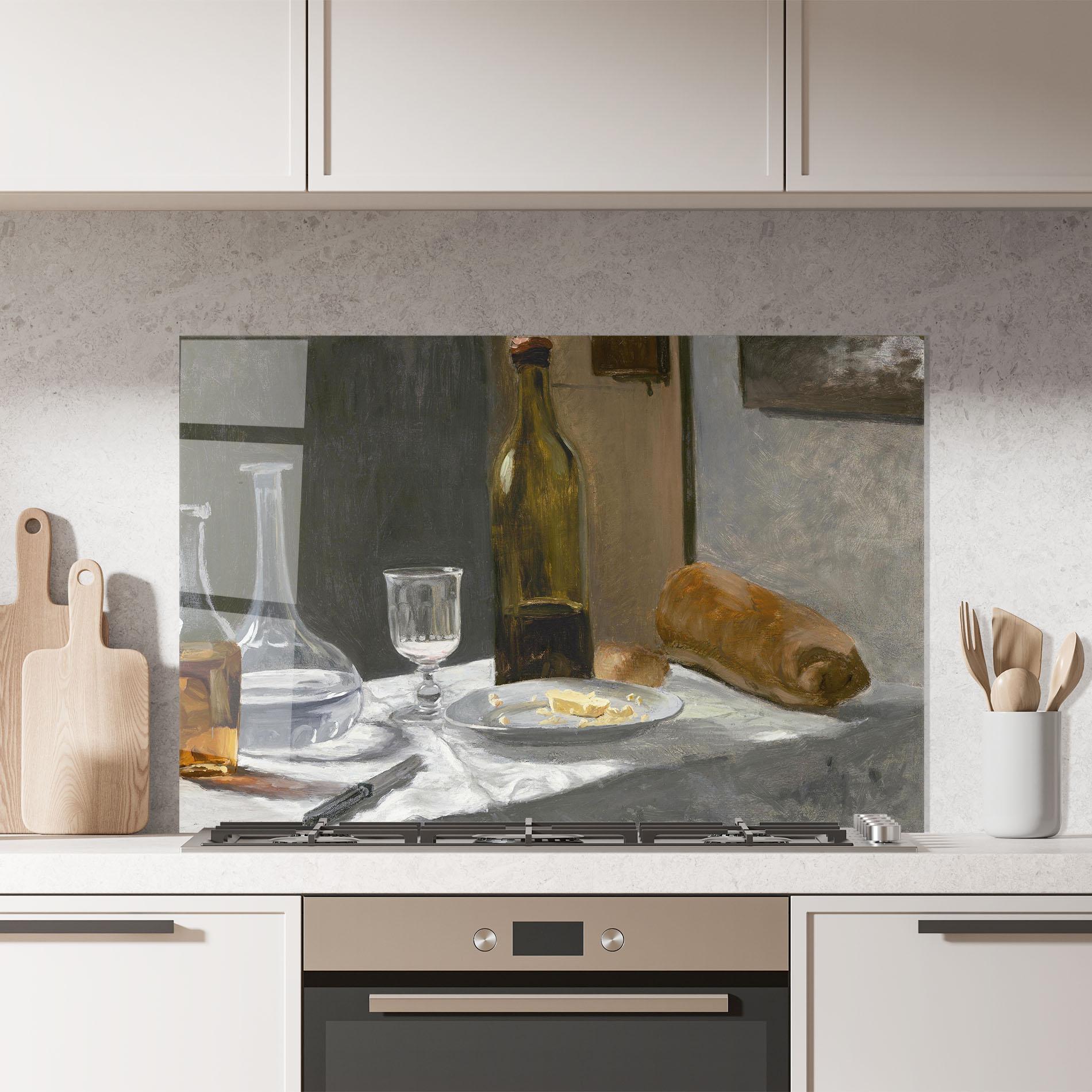 Panou Sticla Bucatarie Still Life With Bottle mockup 7