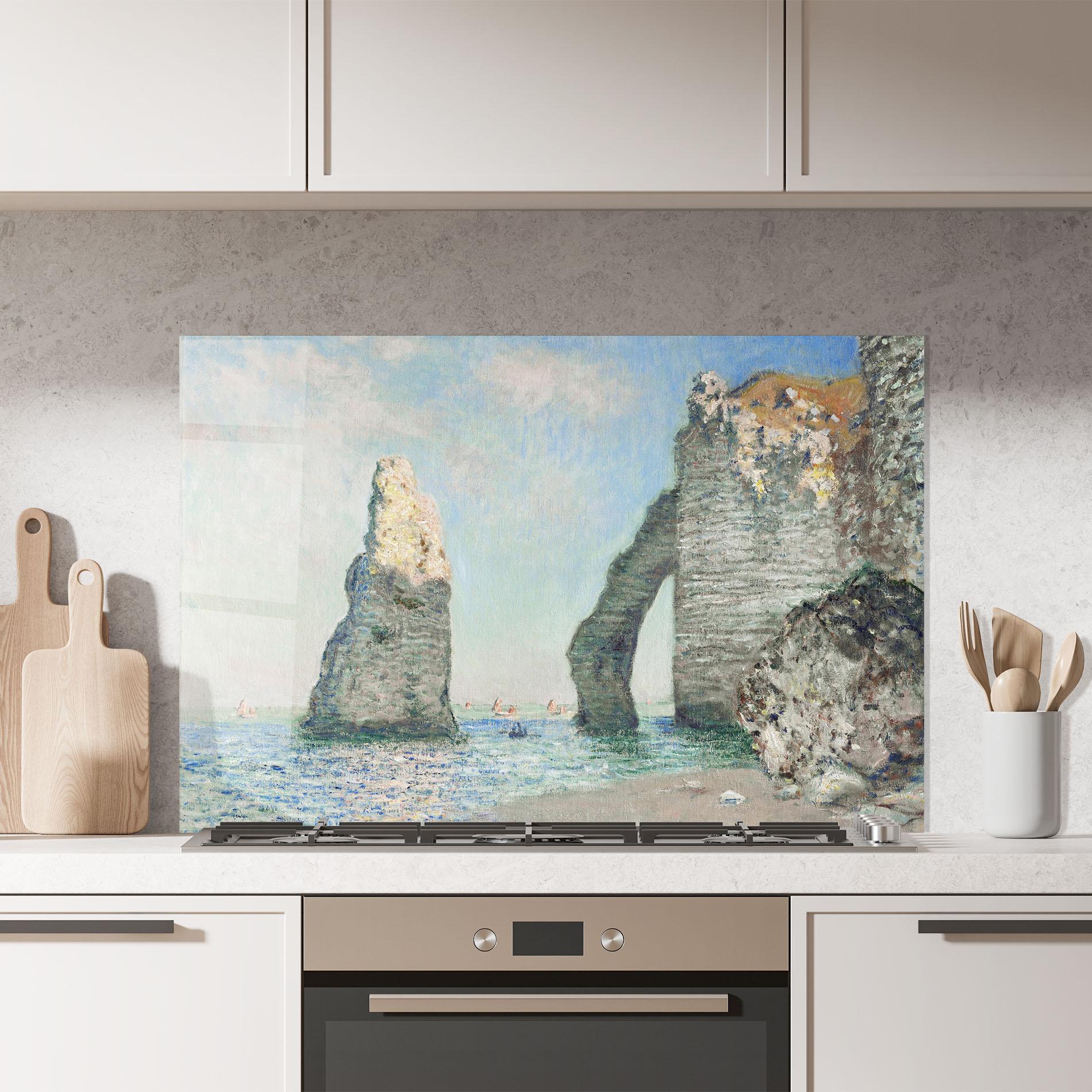 Panou Sticla Bucatarie The Cliffs At Etretat mockup 7