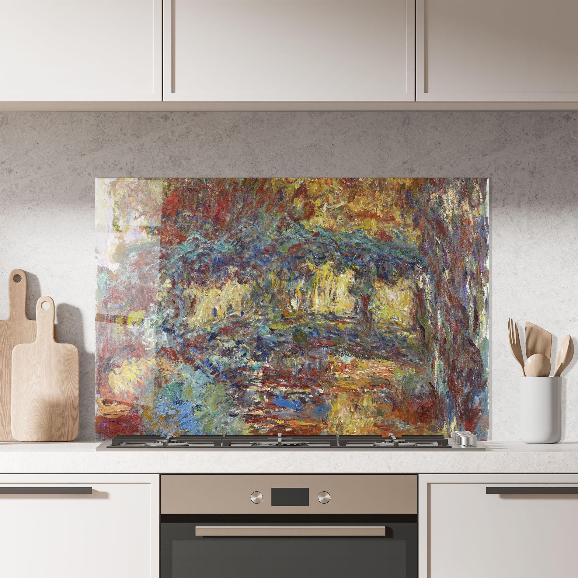 Panou Sticla Bucatarie The Japanese Footbridge mockup 7