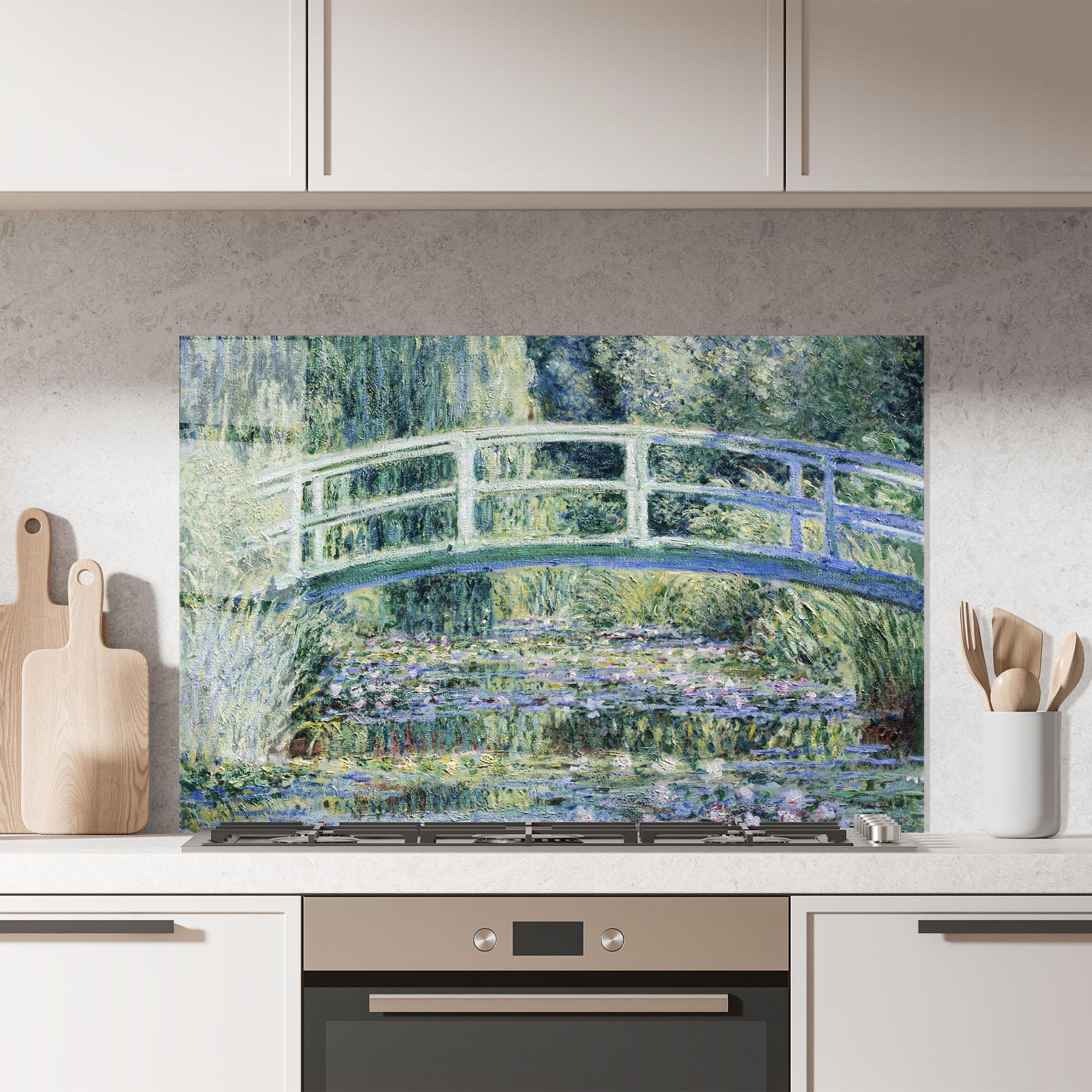 Panou Sticla Bucatarie Water Lilies mockup 7