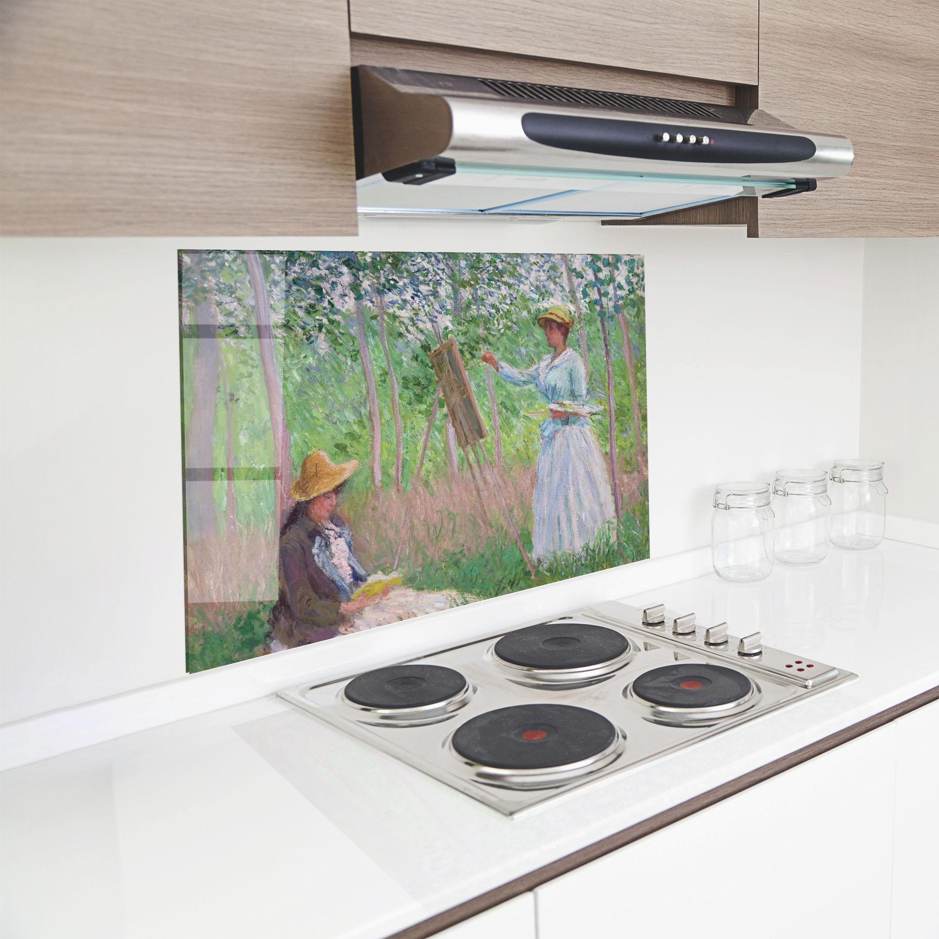 Panou Sticla Bucatarie In The Woods At Giverny mockup 8