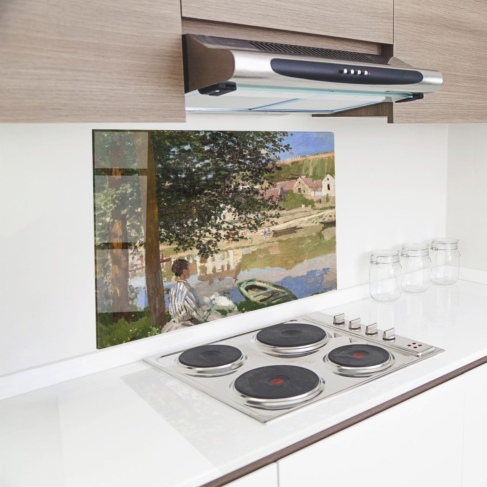 Panou Sticla Bucatarie On The Bank Of The Seine mockup 8