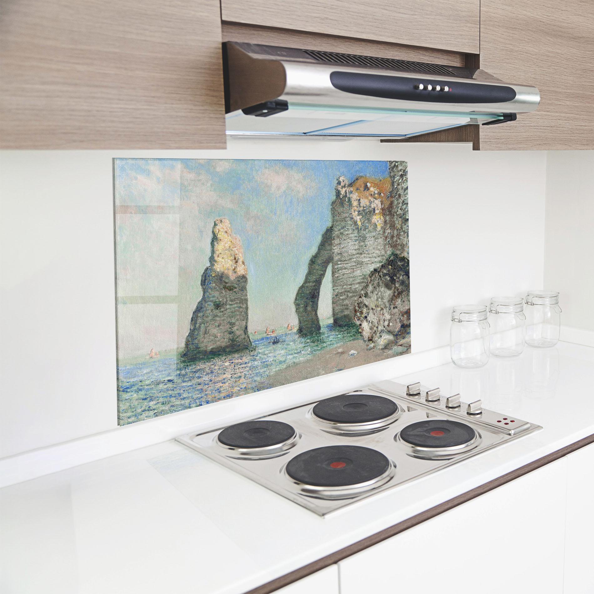 Panou Sticla Bucatarie The Cliffs At Etretat mockup 8