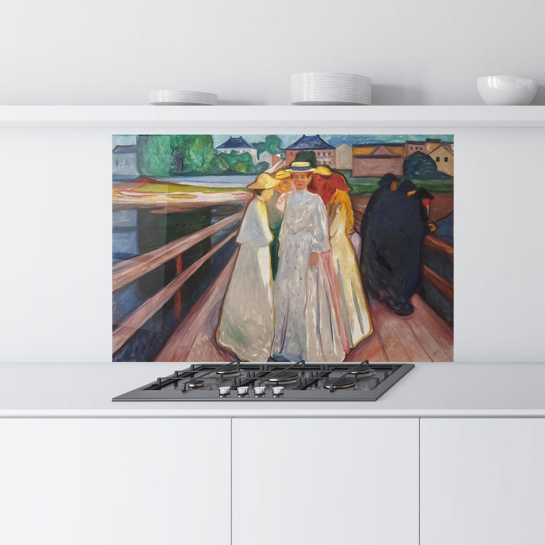 Panou Sticla Bucatarie Munch Art mockup 9