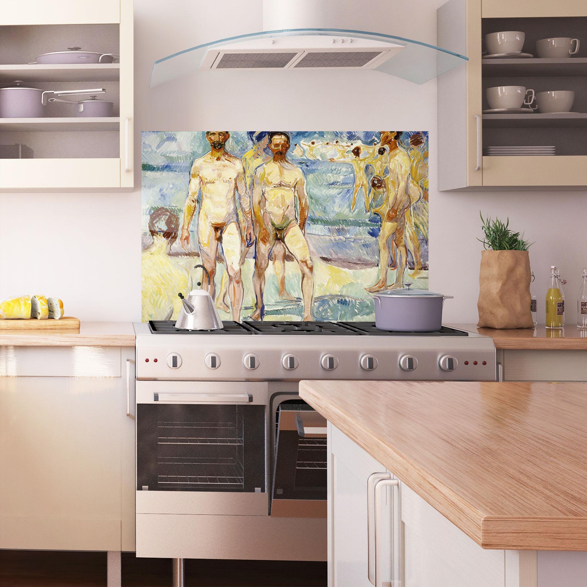 Panou Sticla Bucatarie Bathing Men mockup 1