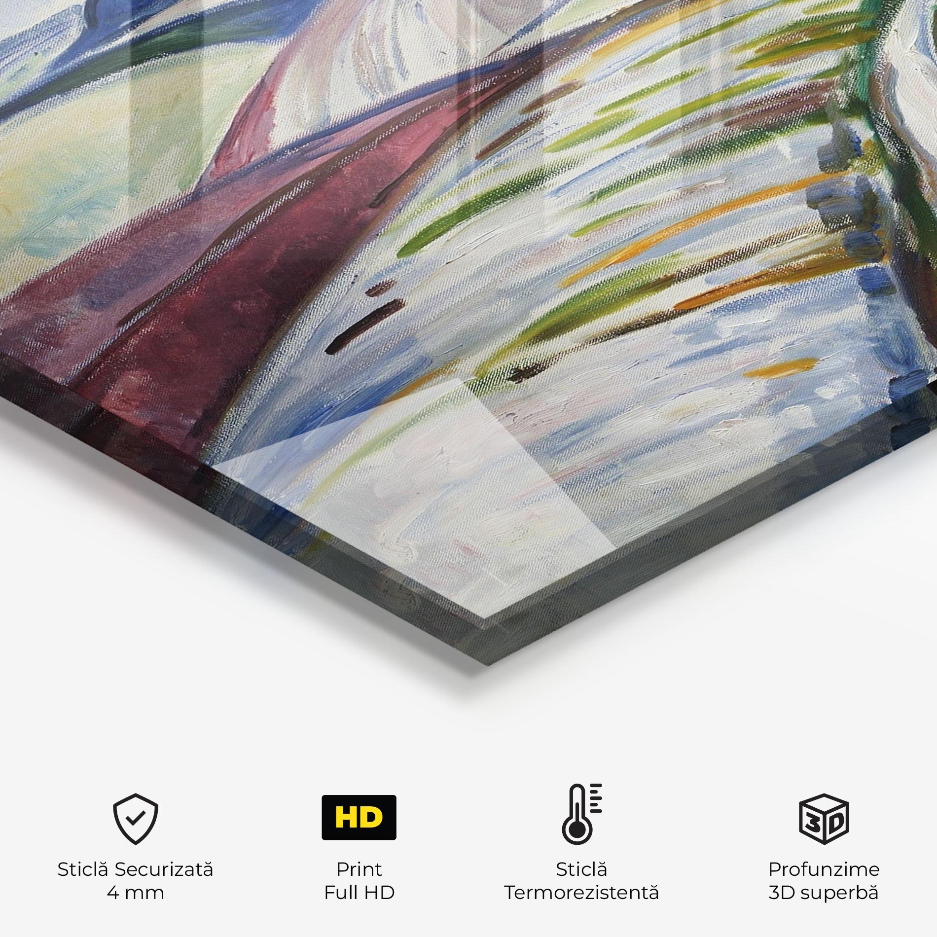 Panou Sticla Bucatarie Field In Snow mockup 2