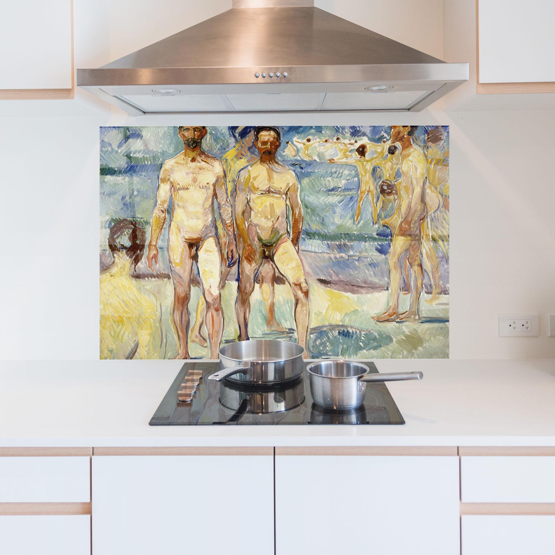 Panou Sticla Bucatarie Bathing Men mockup 5