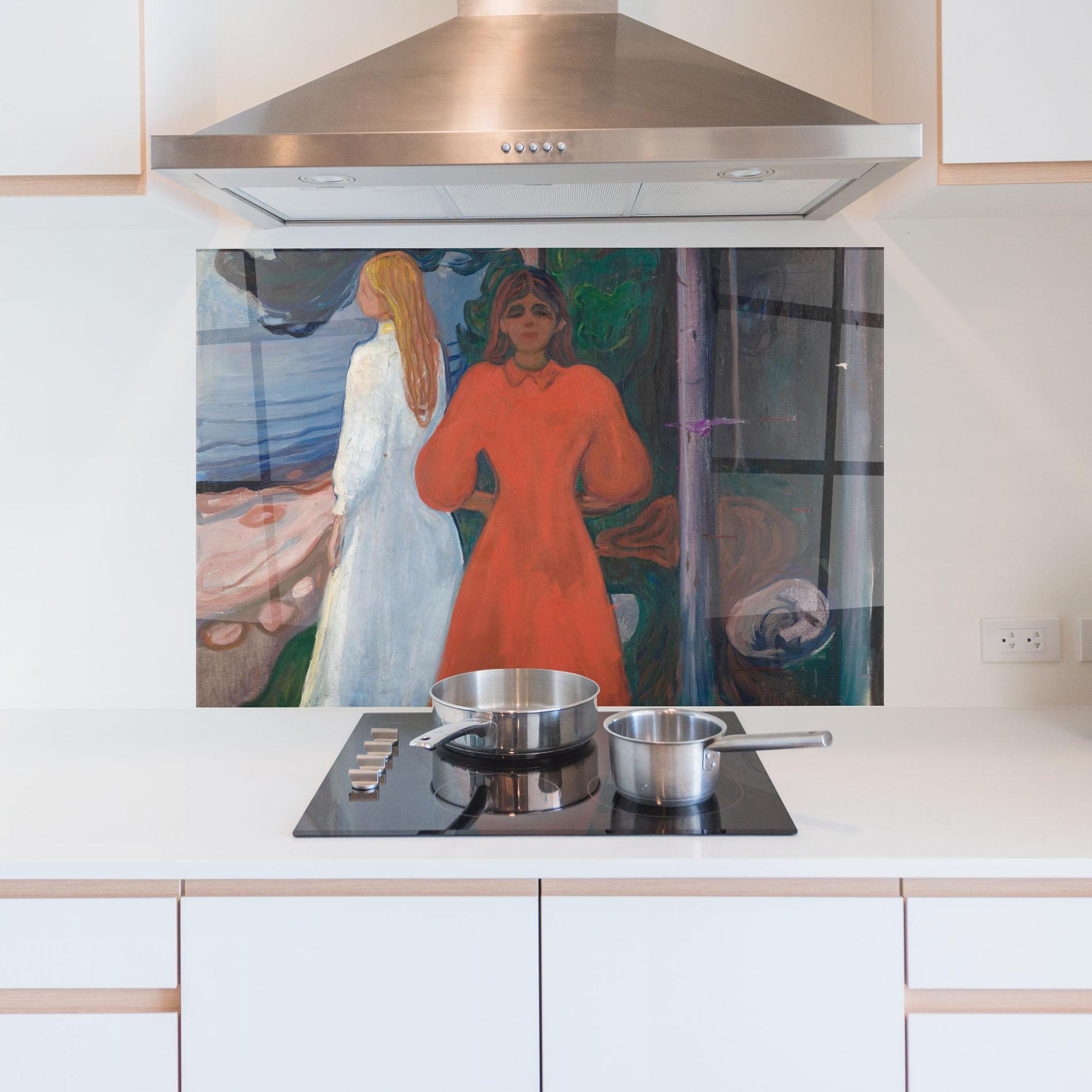 Panou Sticla Bucatarie Red And White mockup 5