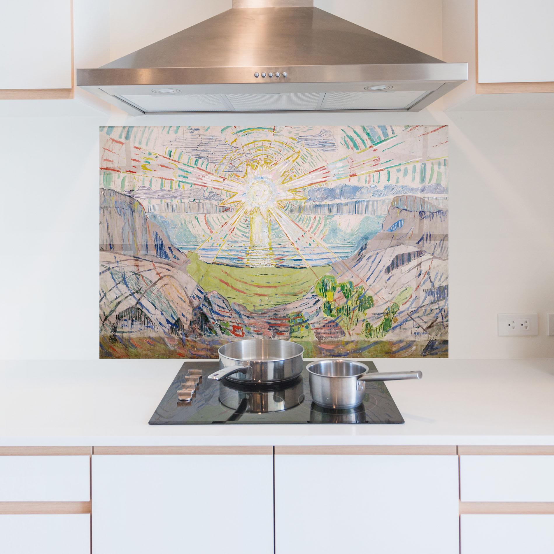 Panou Sticla Bucatarie The Sun Art mockup 5