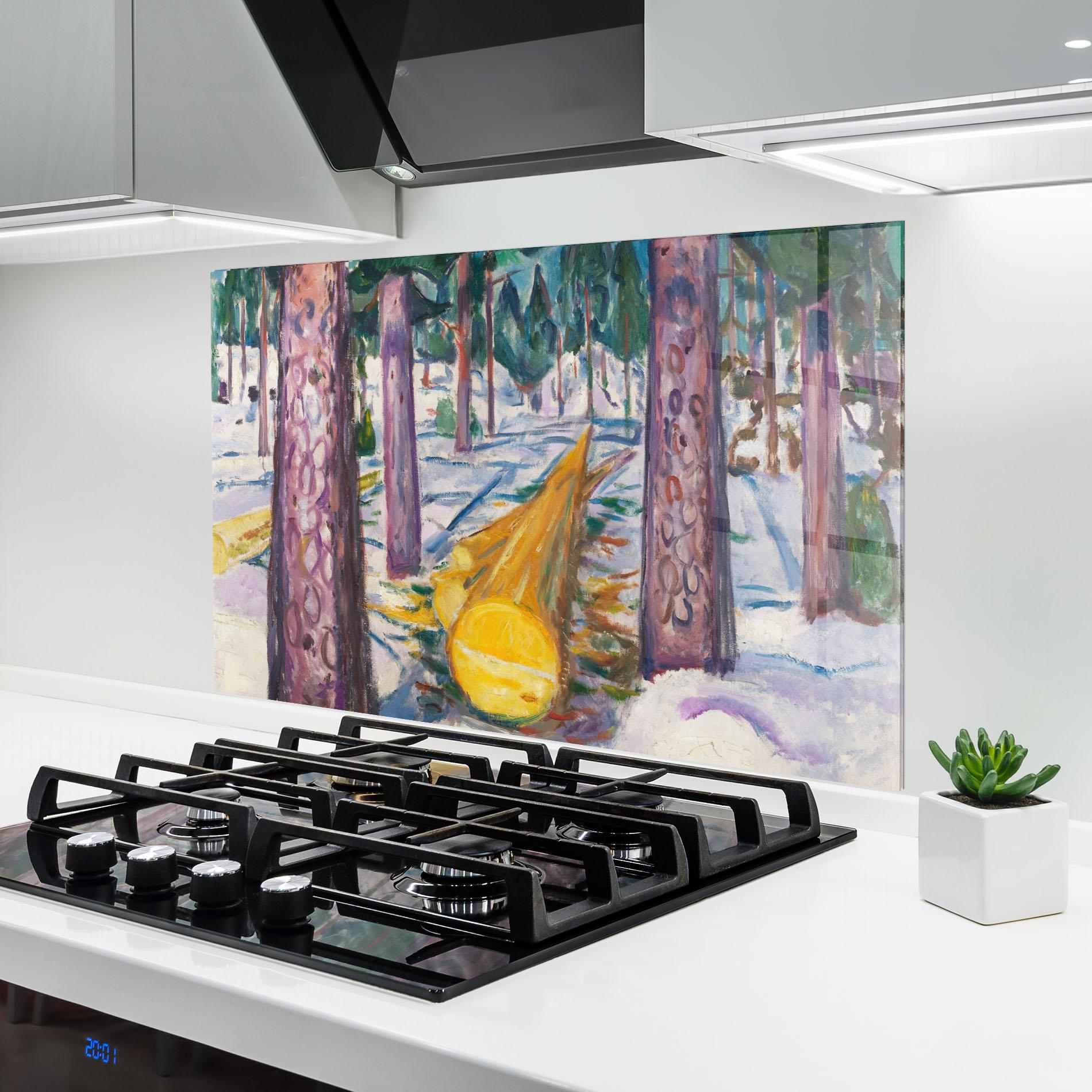 Panou Sticla Bucatarie The Yellow Log mockup 6