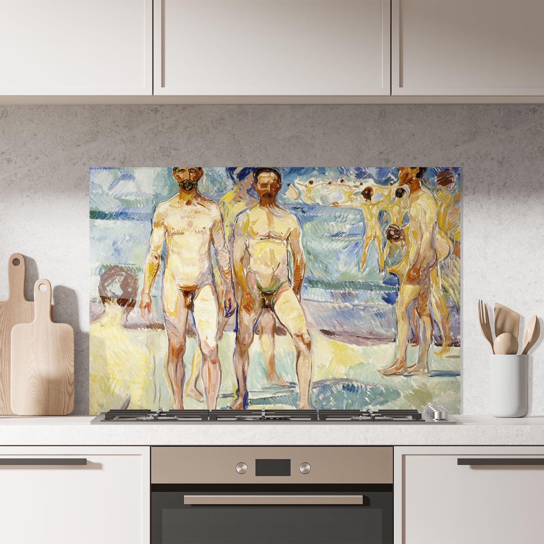 Panou Sticla Bucatarie Bathing Men mockup 7