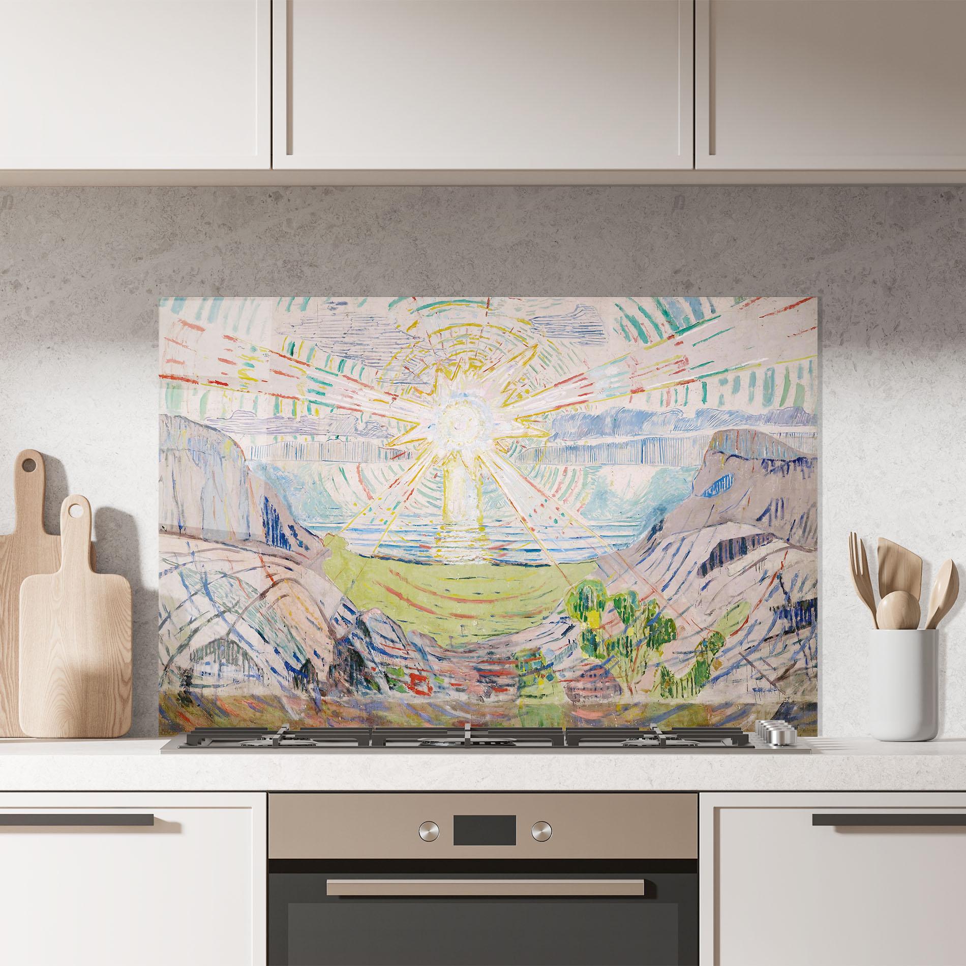 Panou Sticla Bucatarie The Sun Art mockup 7