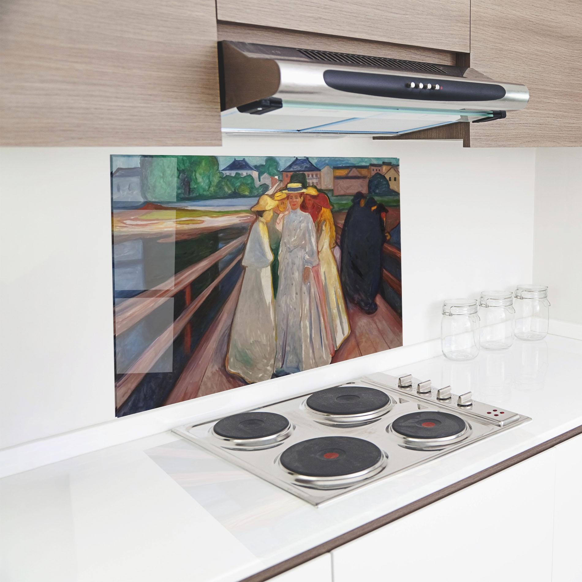 Panou Sticla Bucatarie Munch Art mockup 8